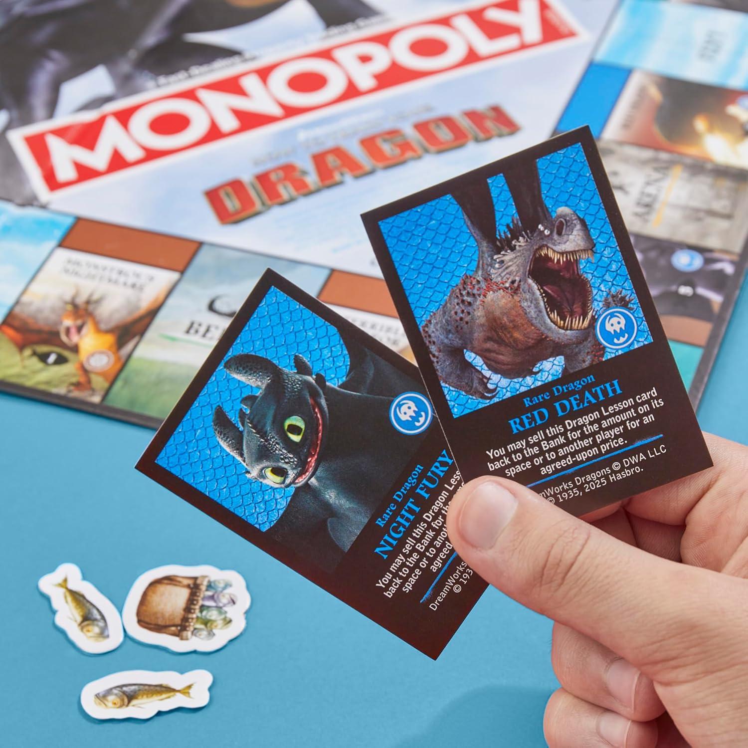 Monopoly DreamWorks Cómo Entrenar a Tu Dragón - Juego de Mesa Familiar