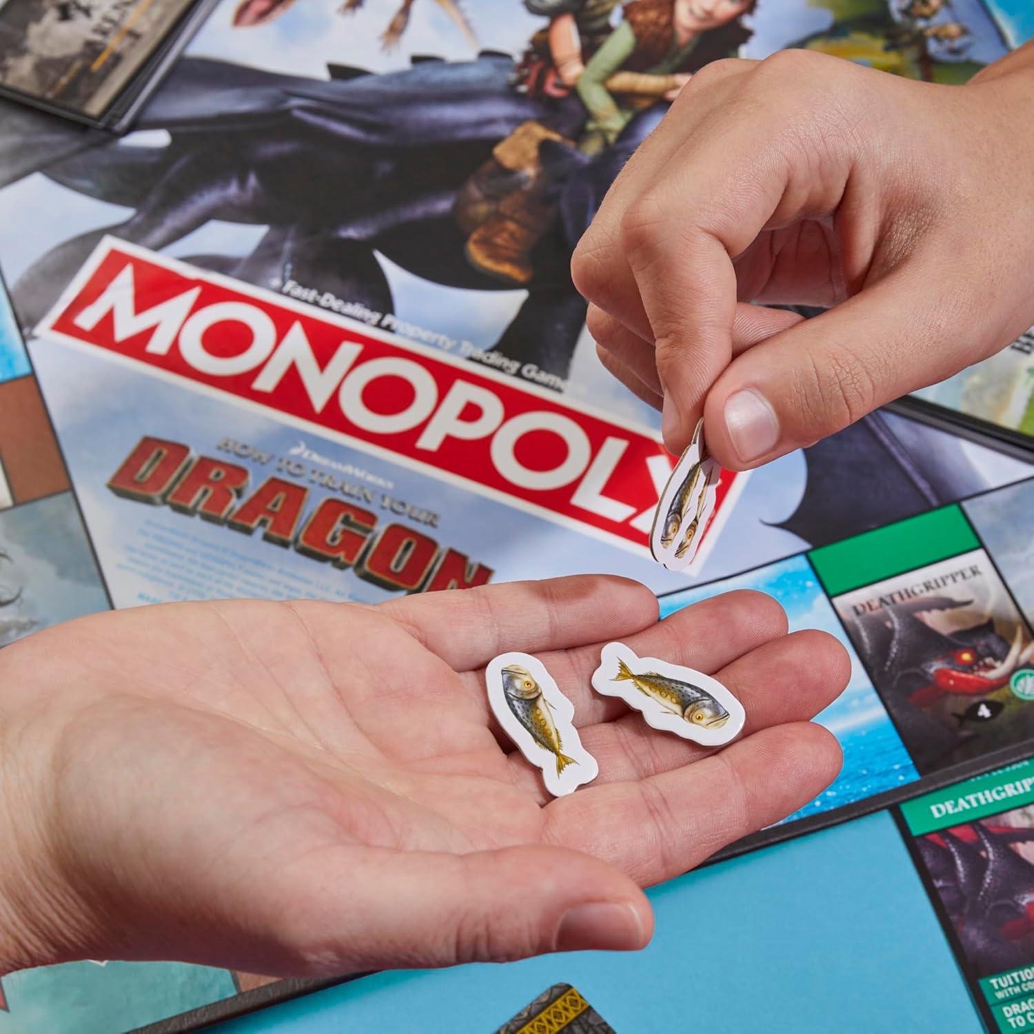 Monopoly DreamWorks Cómo Entrenar a Tu Dragón - Juego de Mesa Familiar