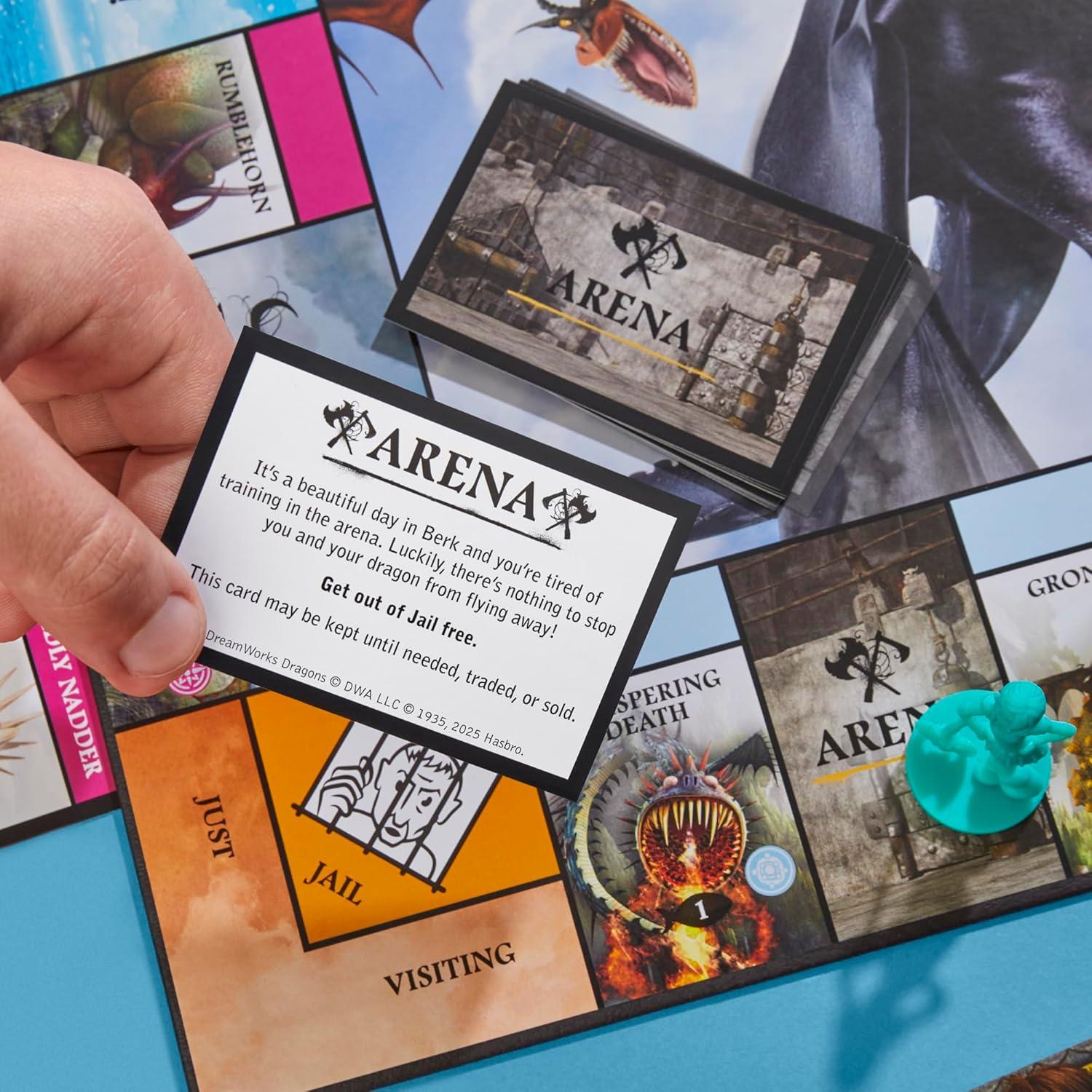 Monopoly DreamWorks Cómo Entrenar a Tu Dragón - Juego de Mesa Familiar