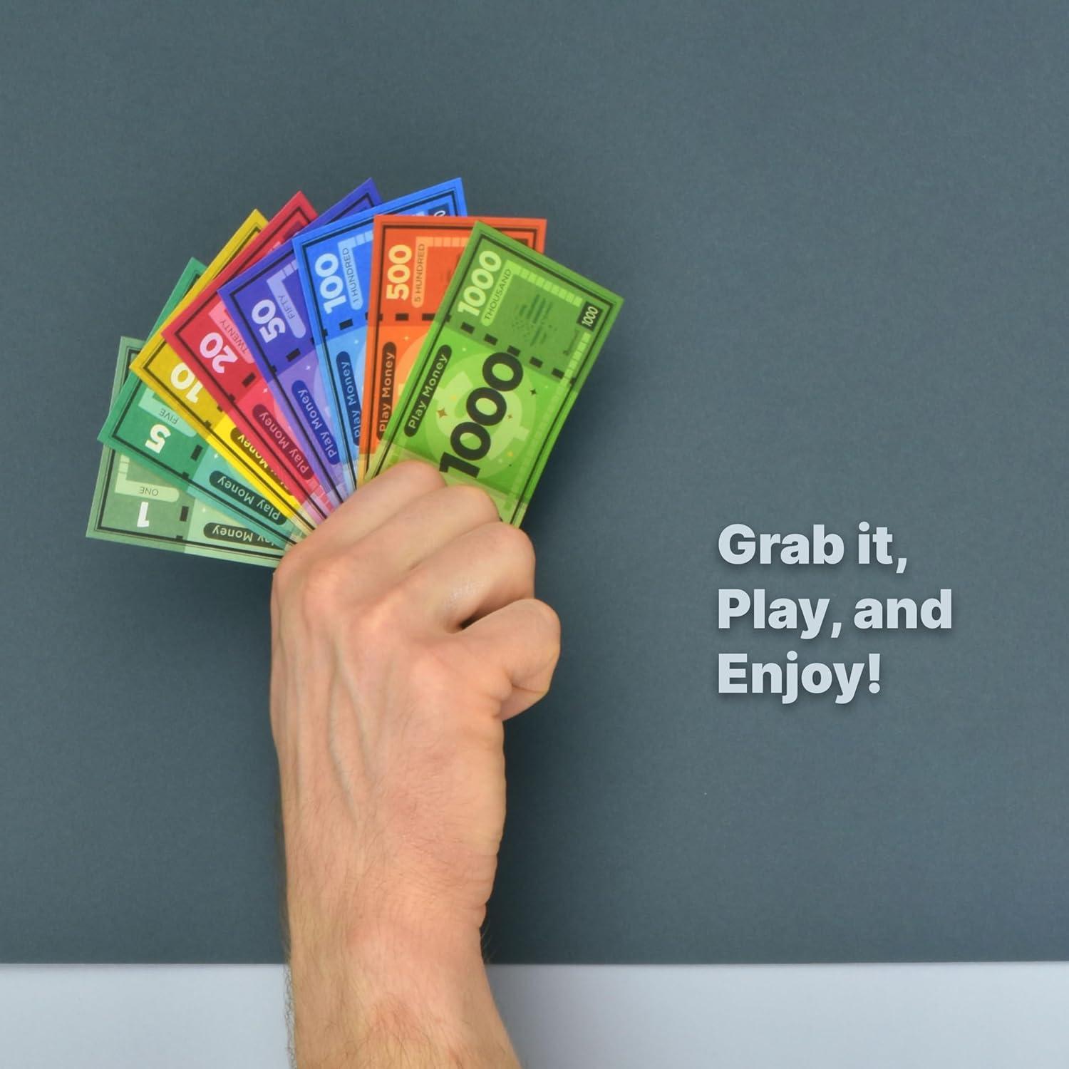 Dinero de Juego Queensell para Monopoly - 480 Billetes de Papel