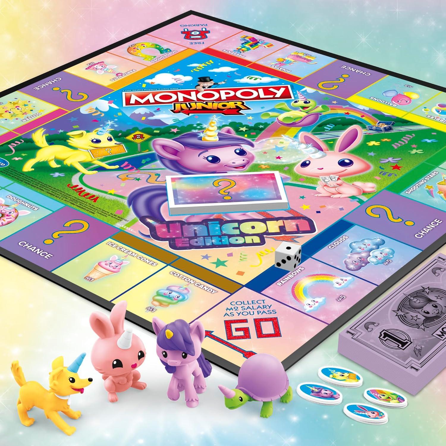Monopoly Junior Unicornio Hasbro Juego de Mesa para Niños