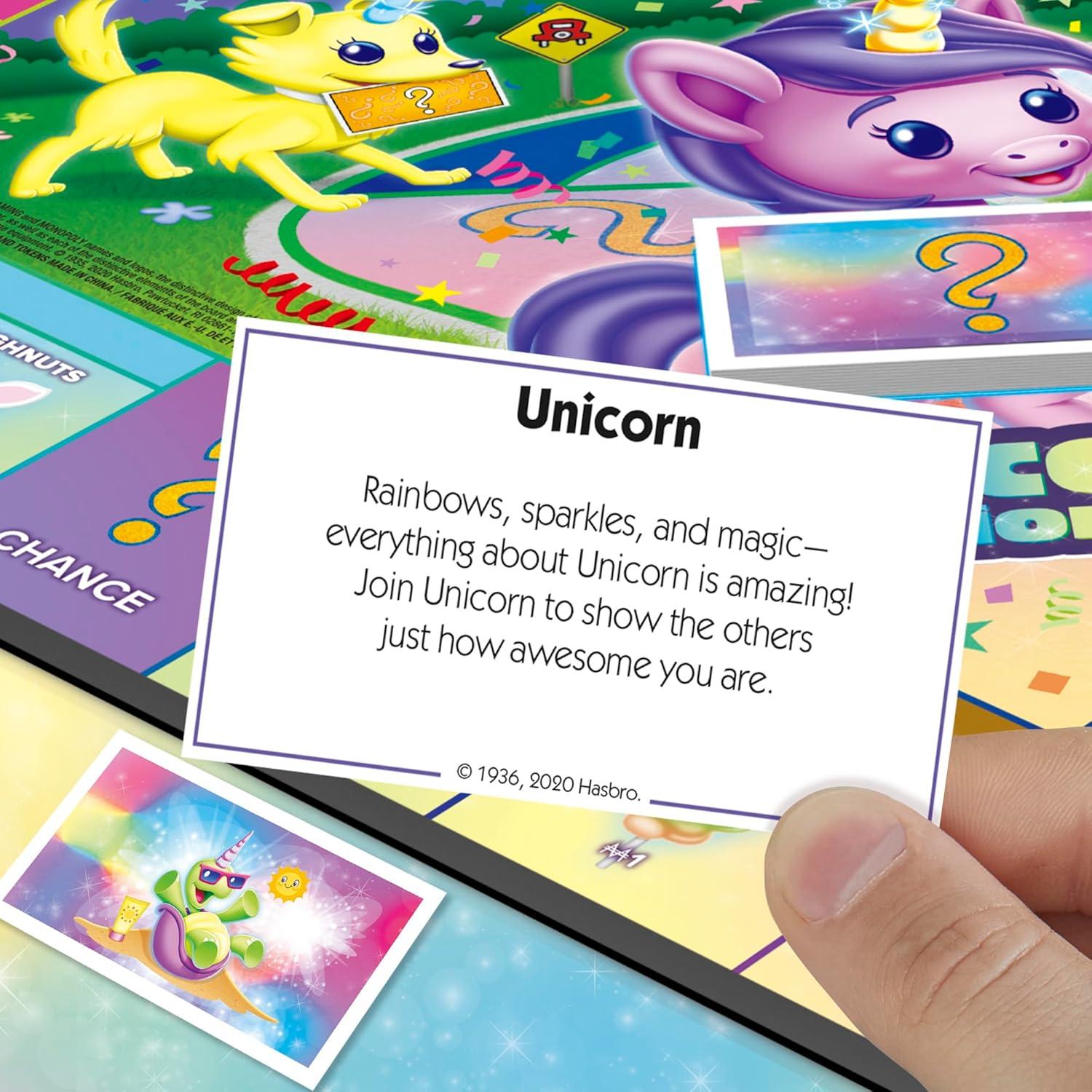 Monopoly Junior Unicornio Hasbro Juego de Mesa para Niños