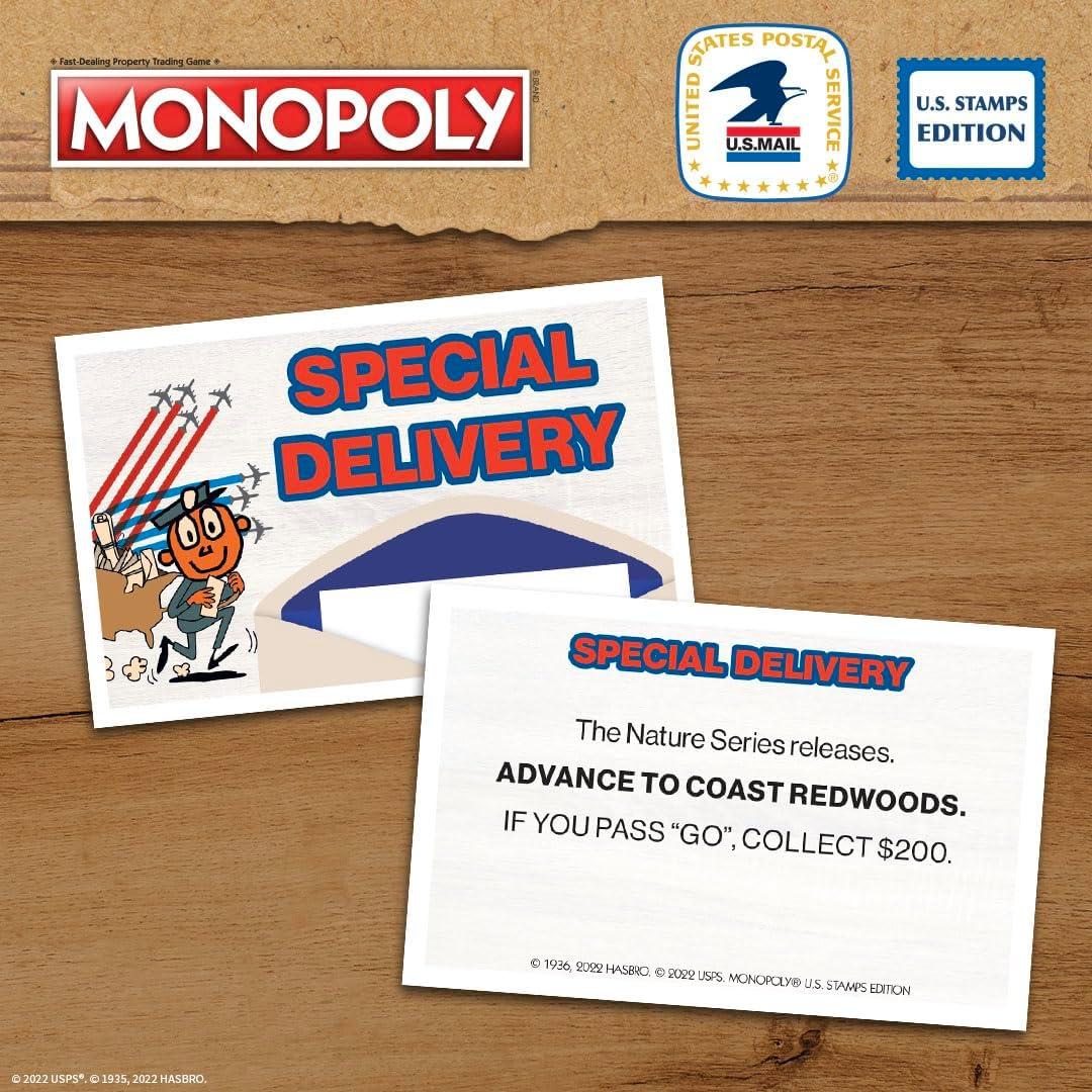 Monopoly Edición Sellos de EE. UU. USAOPOLY - Juego Clásico