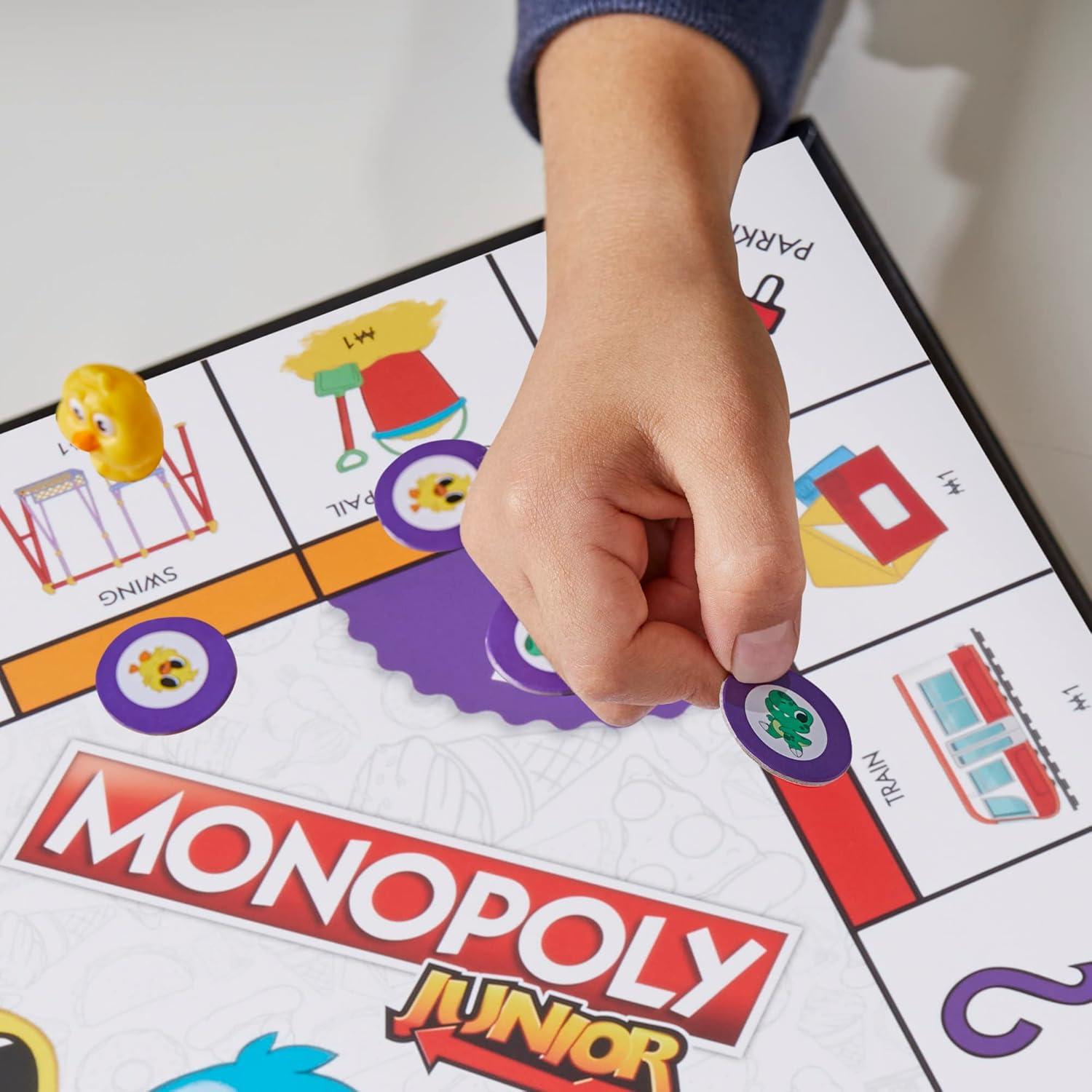 Juego de Mesa Monopoly Junior Hasbro 2 en 1 para Niños 4+