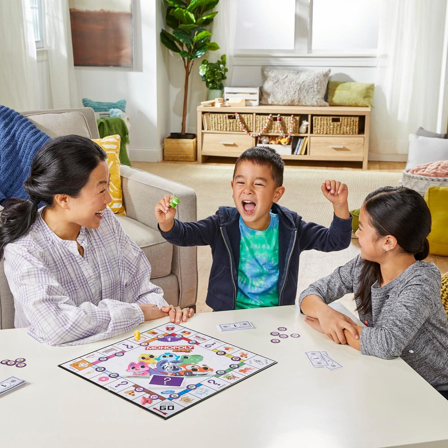 Juego de Mesa Monopoly Junior Hasbro 2 en 1 para Niños 4+