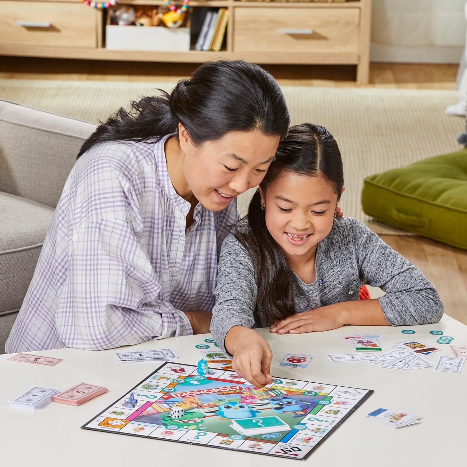Juego de Mesa Monopoly Junior Hasbro 2 en 1 para Niños 4+