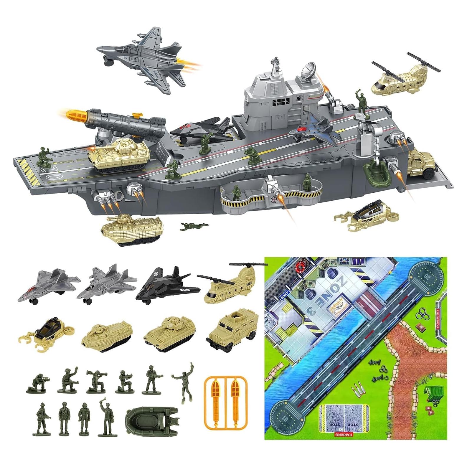 Portaaviones Juguete de Batalla deAO - Vehículos Militares y Aviones