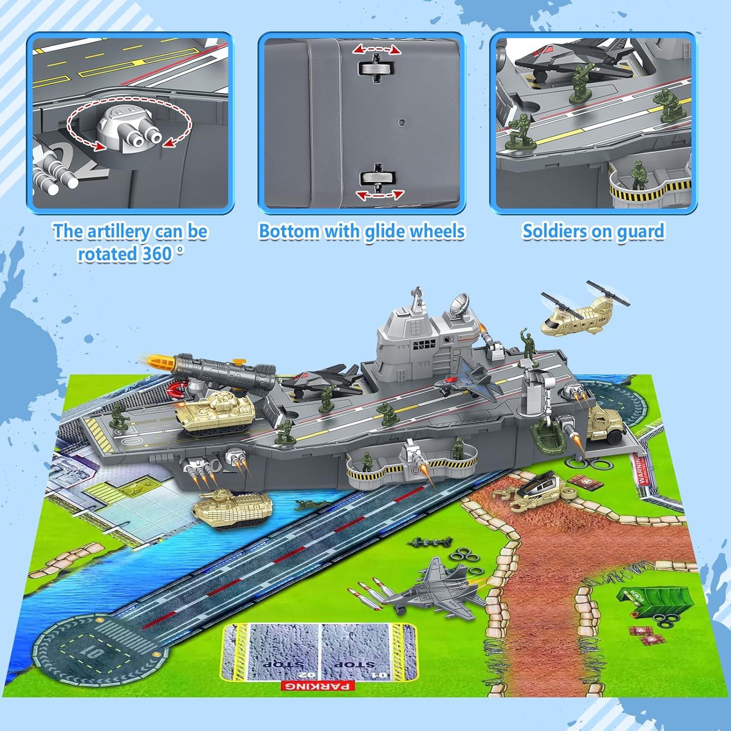 Portaaviones Juguete de Batalla deAO - Vehículos Militares y Aviones