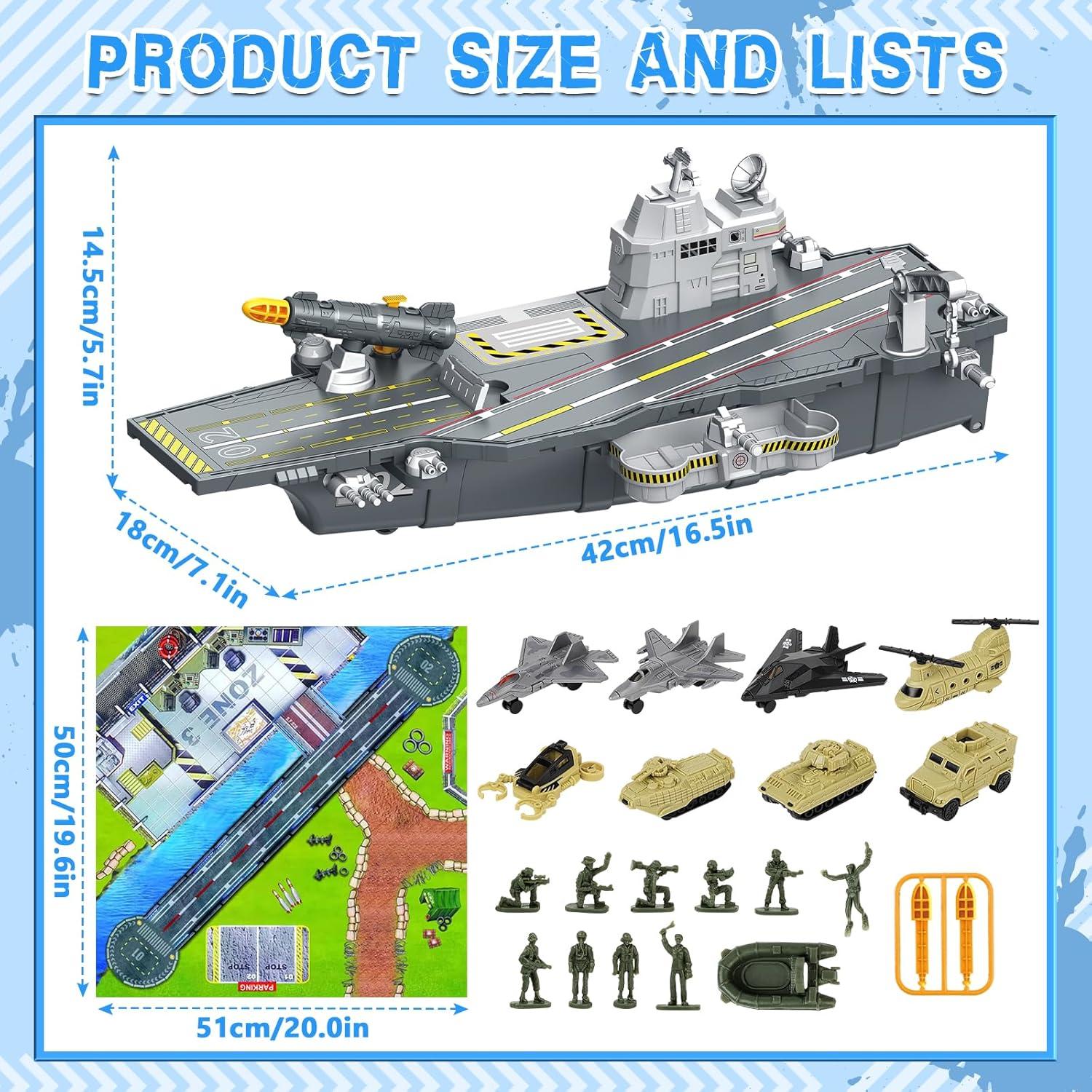 Portaaviones Juguete de Batalla deAO - Vehículos Militares y Aviones