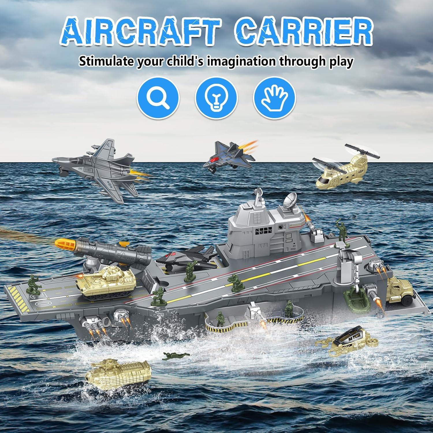 Portaaviones Juguete de Batalla deAO - Vehículos Militares y Aviones