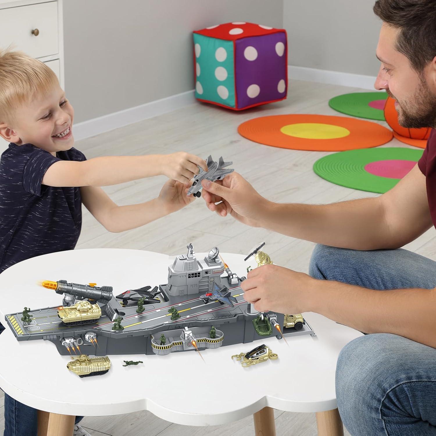 Portaaviones Juguete de Batalla deAO - Vehículos Militares y Aviones