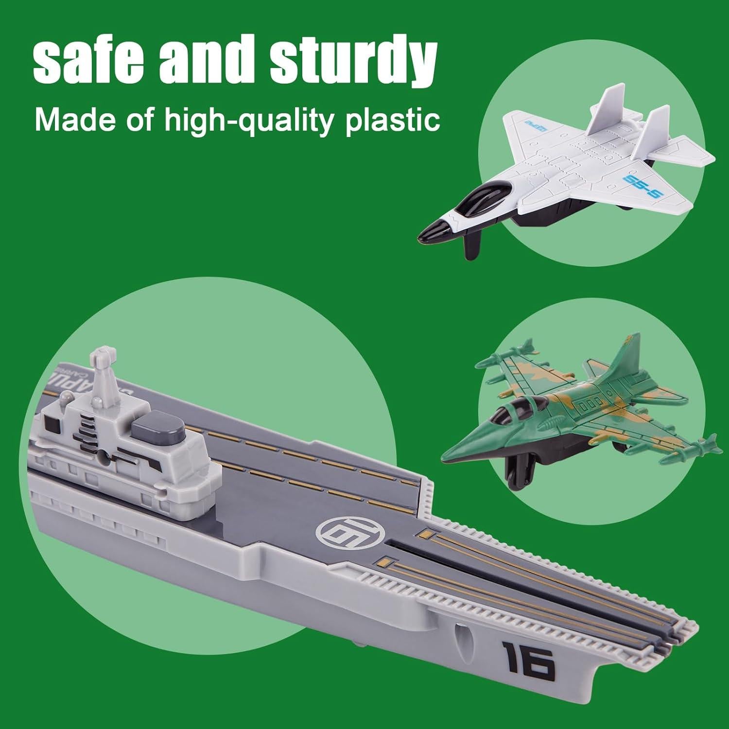 Juego de Portaaviones 3 Nutrias con Aviones de Combate 27PCS