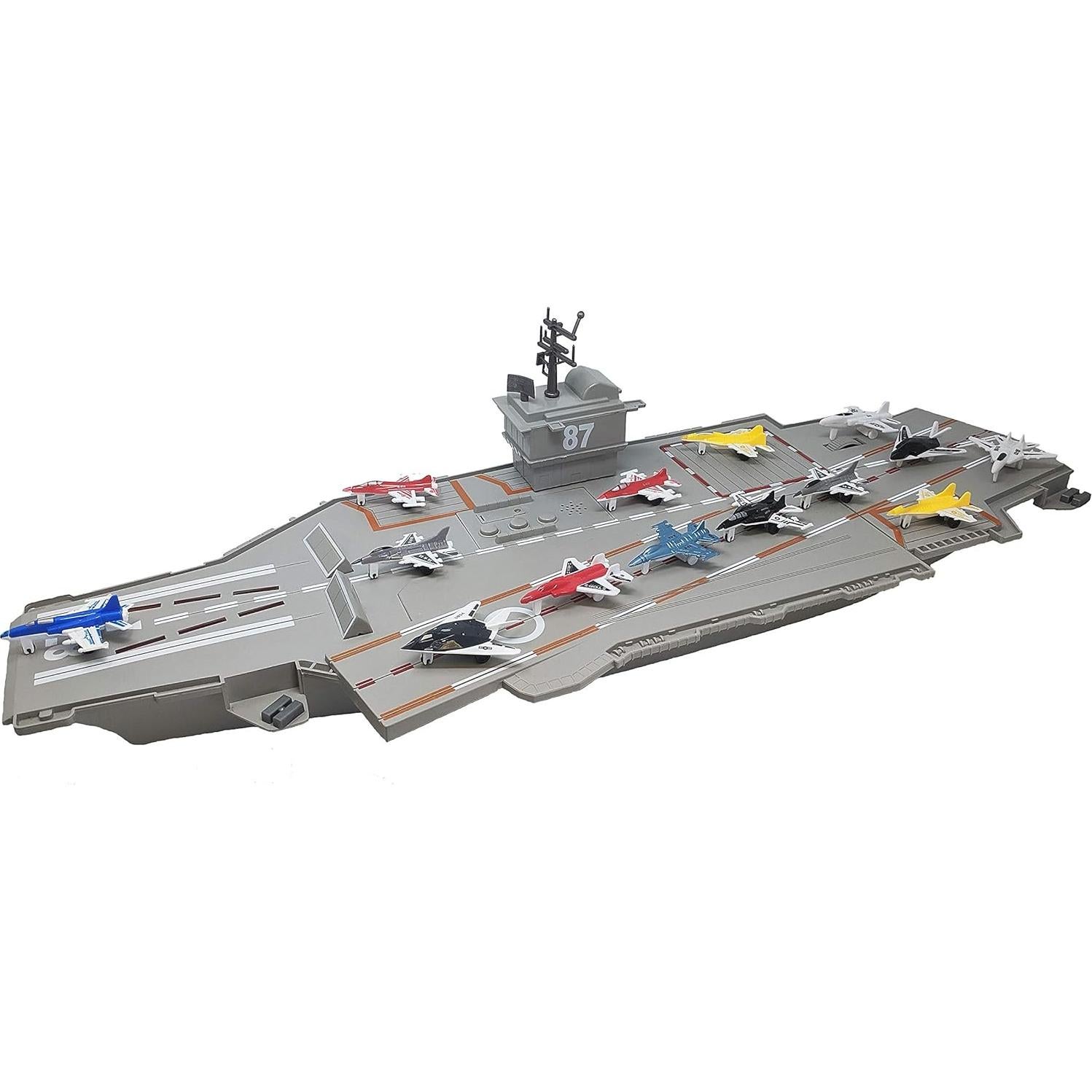 Portaaviones Toy Essentials 76 cm con Sonido y 14 Aviones