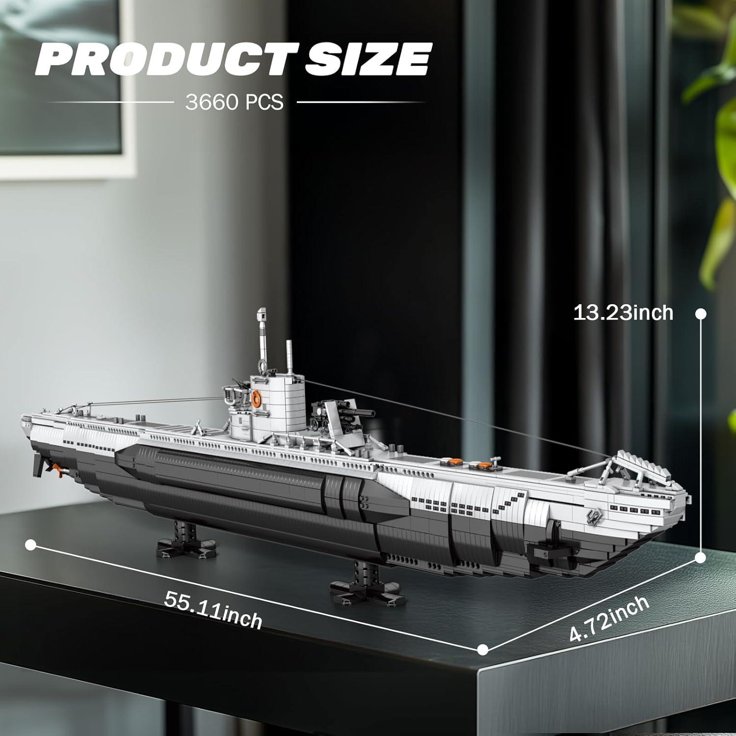 Set de Construcción Submarino U-Boat Reobrix 33050 3624 Piezas