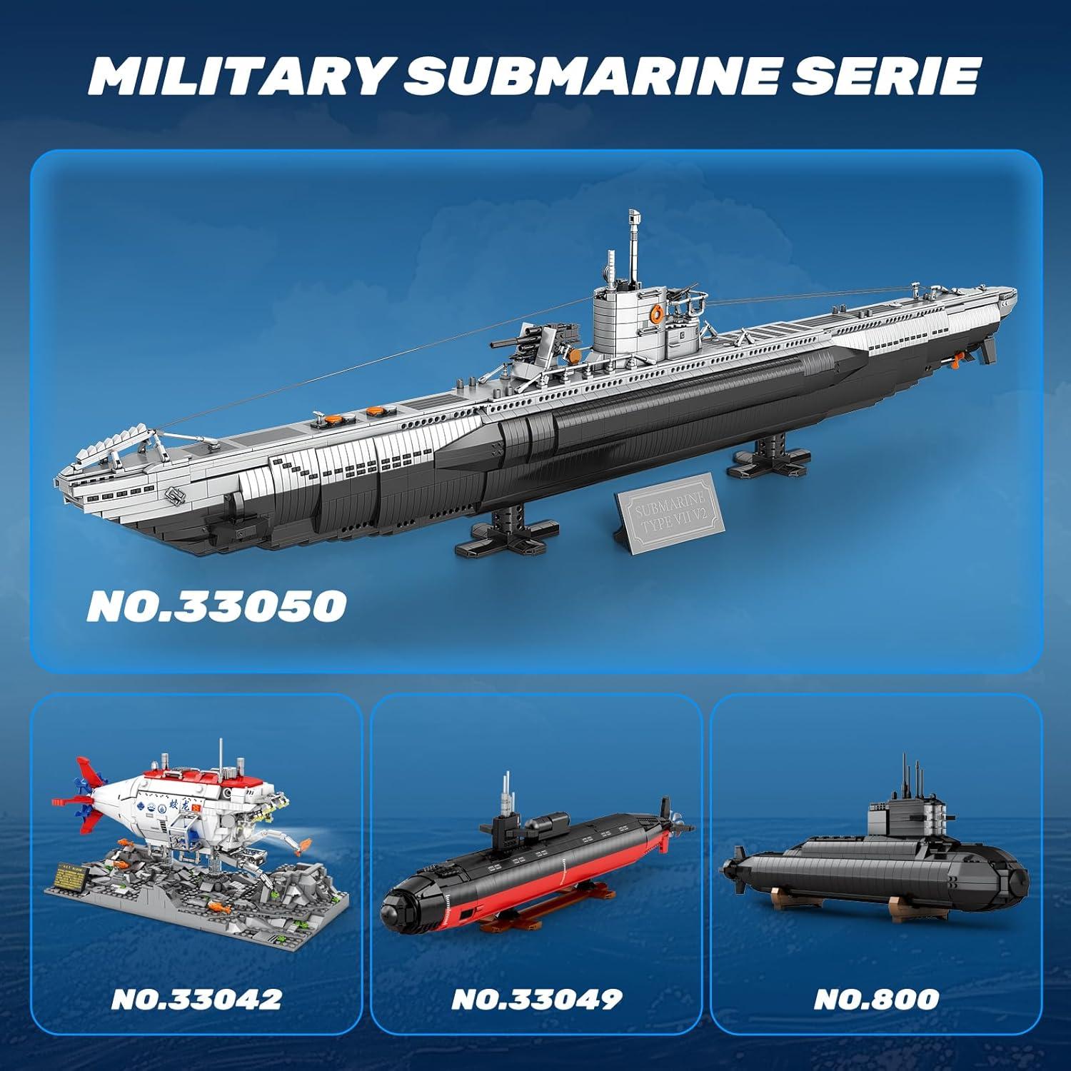 Set de Construcción Submarino U-Boat Reobrix 33050 3624 Piezas