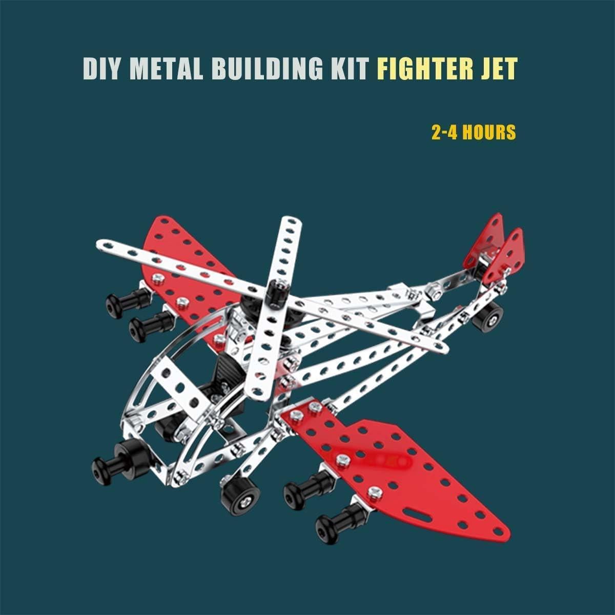 Kit de Construcción 2 en 1 UMESEE Barco de Guerra y Jet Metal