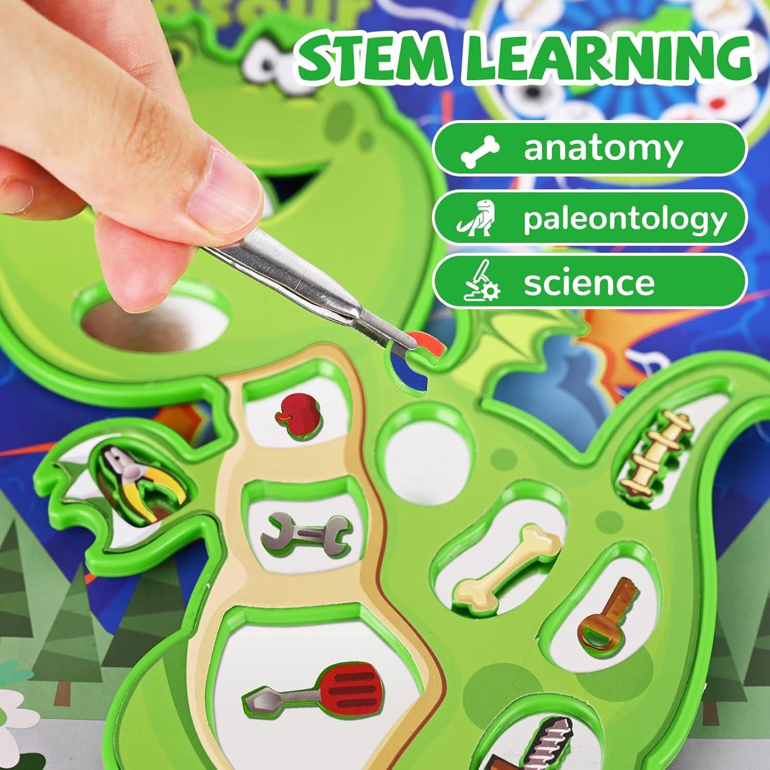 Juego de Mesa de Dinosaurios TALGIC para Niños 3 a 8 Años