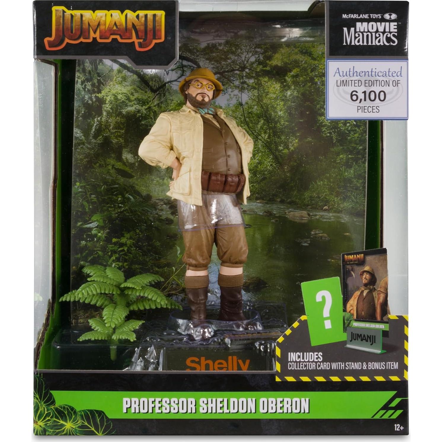 Figura McFarlane Toys Jumanji Sheldon Oberon 15cm Detallada