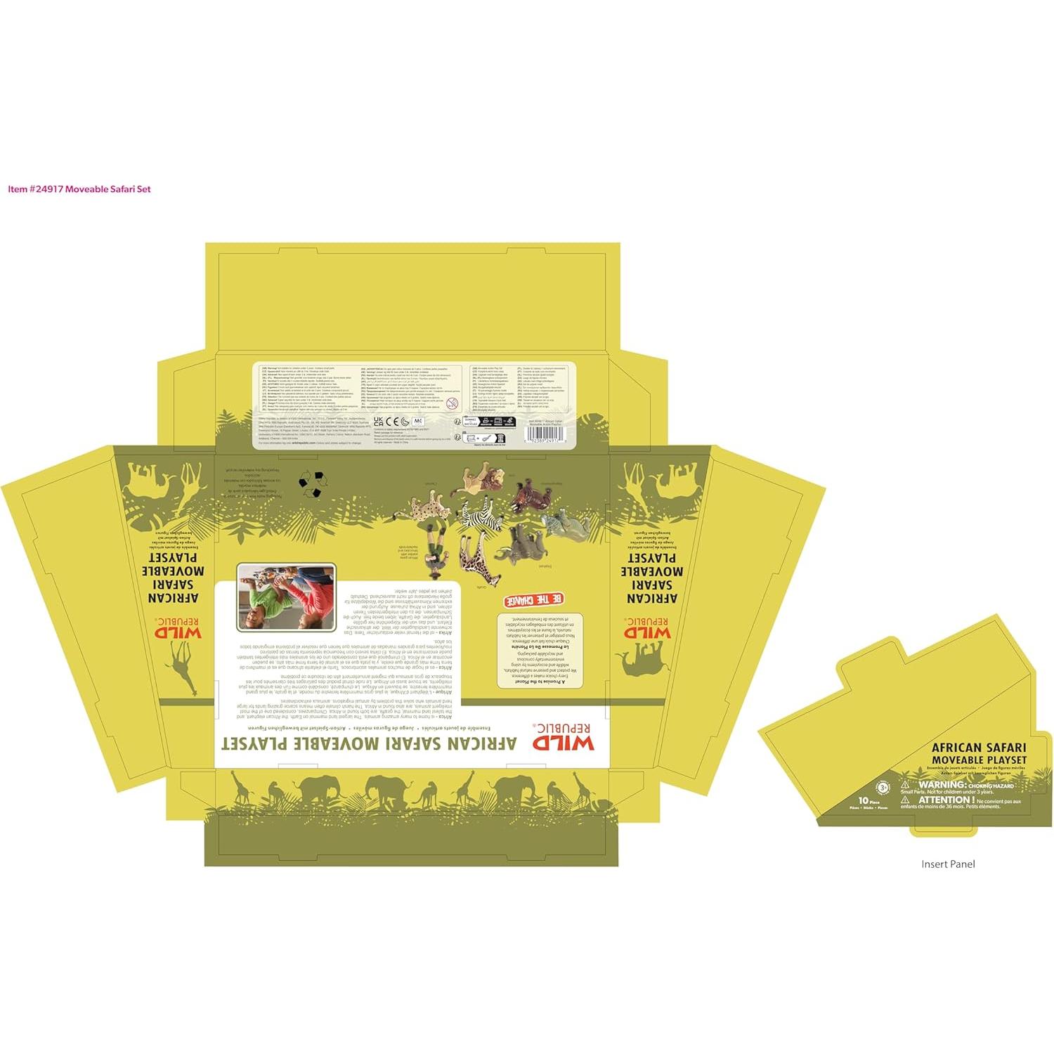 Juego de Acción Wild Republic Safari con 8 Animales Africanos