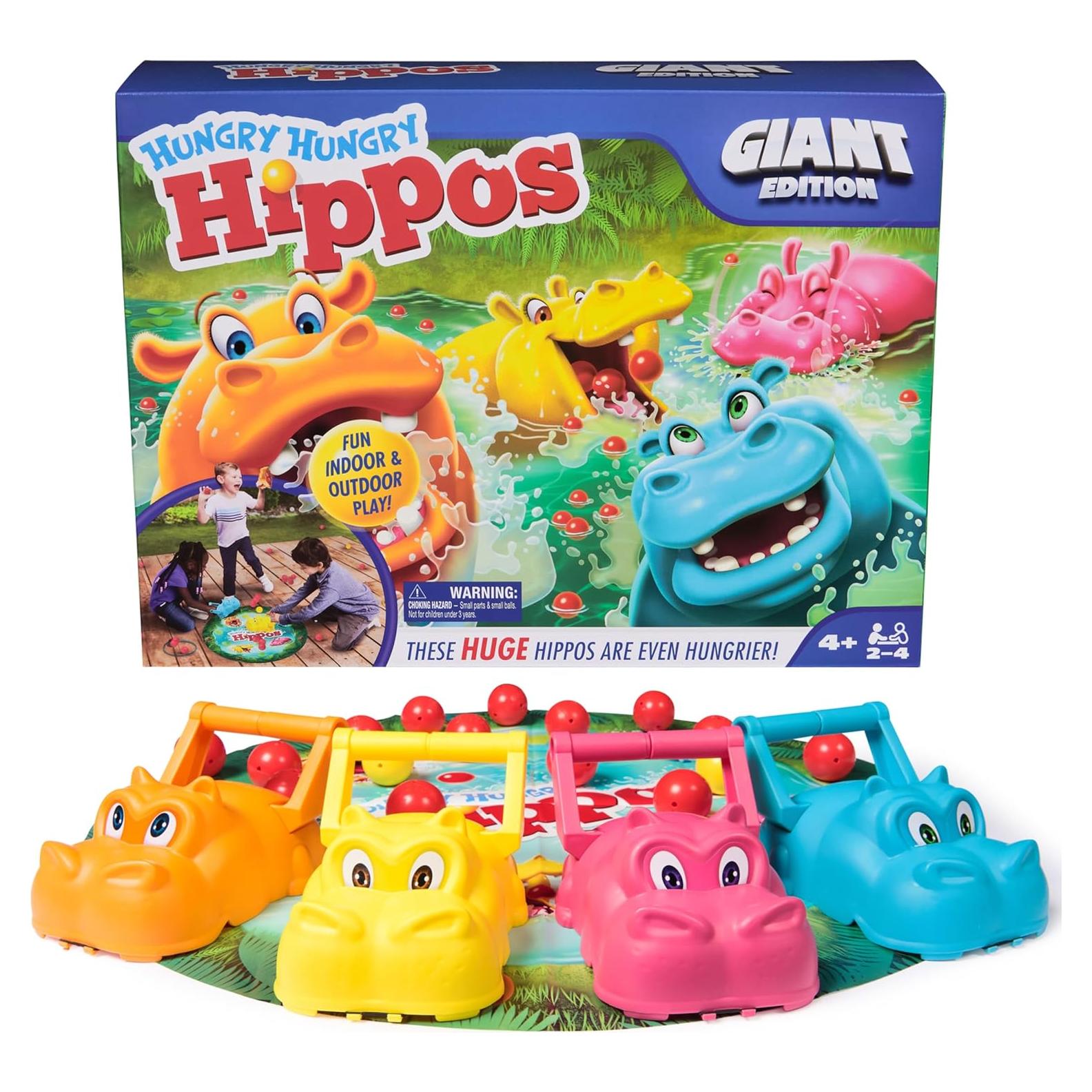 Juego Gigante Hippos Hambrientos Spin Master para 2-4 Jugadores
