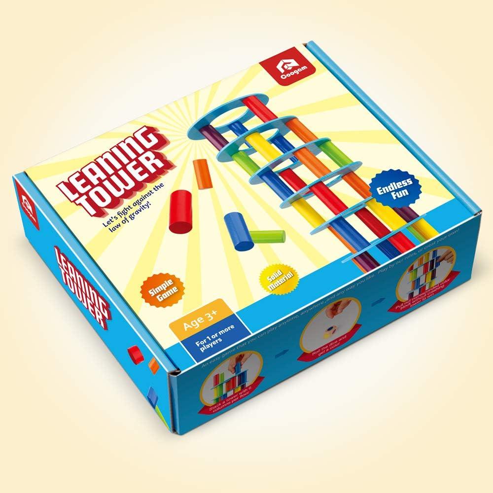 Juego de Apilamiento de Torre de Madera Coogam - 36 Bloques Coloridos