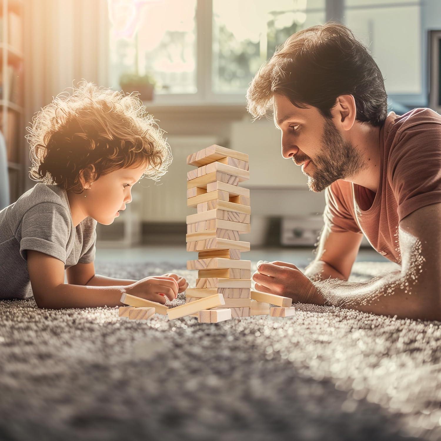 Juego de Apilamiento de Madera Offelec - 54 Piezas Educativo