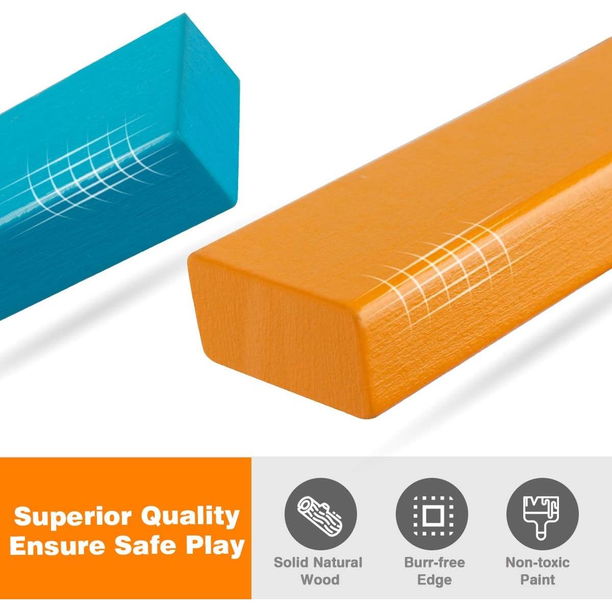 Juego de Bloques de Madera Coogam 54 Piezas Educativos