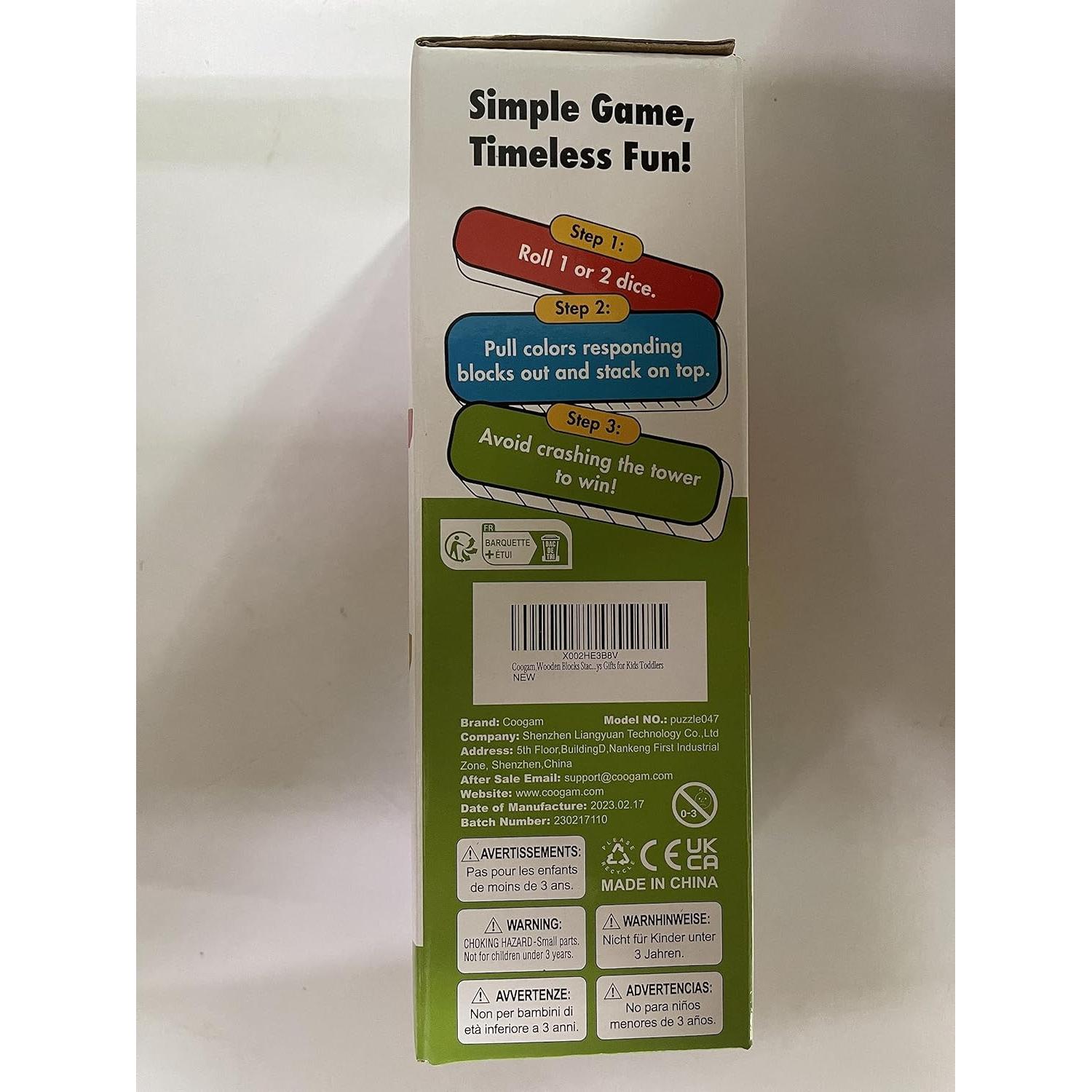 Juego de Bloques de Madera Coogam 54 Piezas Educativos