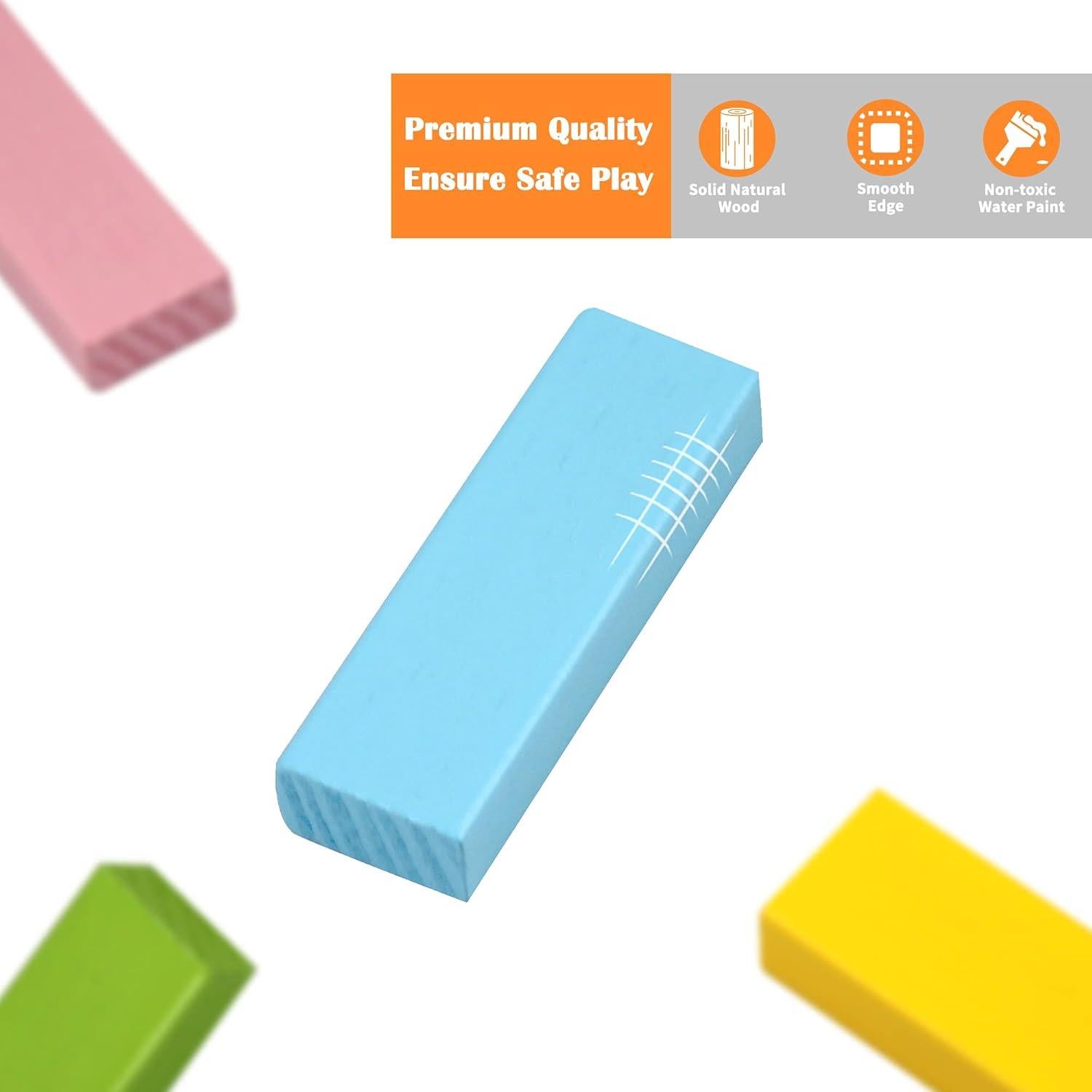 Juegos de Bloques Apilables de Madera Gentle Monster 54 Piezas