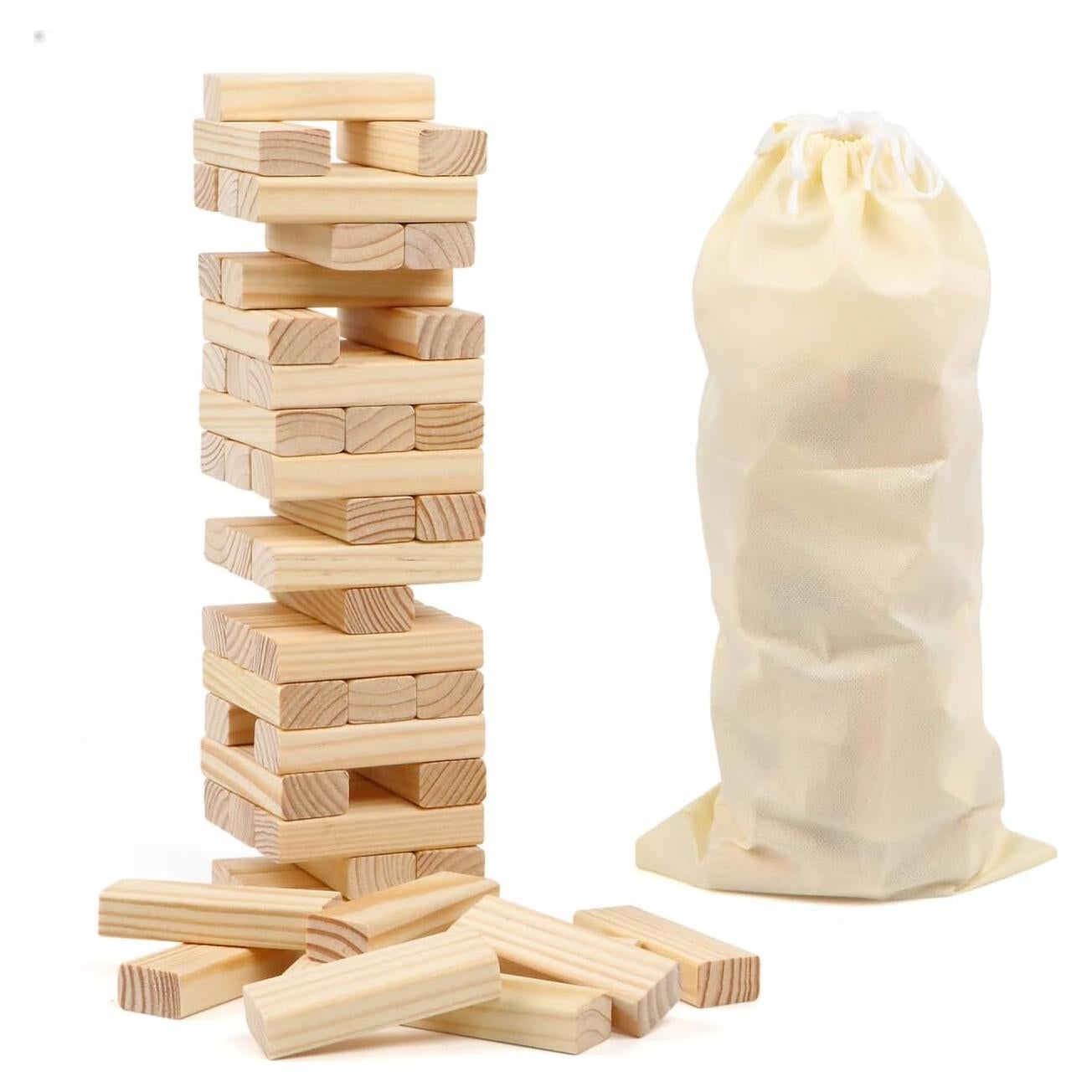 Juego de Bloques Apilables de Madera Canuan 54 Piezas