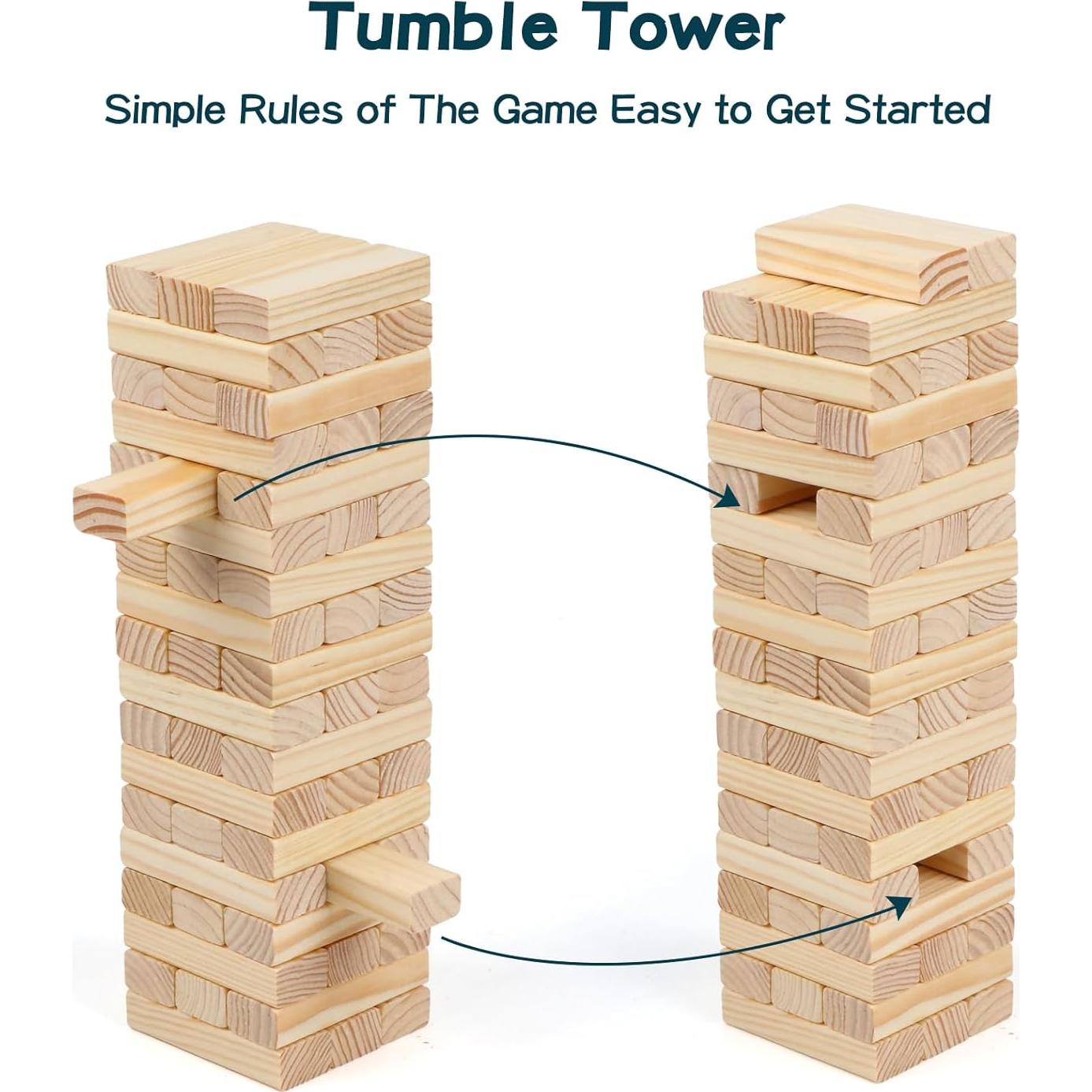 Juego de Bloques Apilables de Madera Canuan 54 Piezas