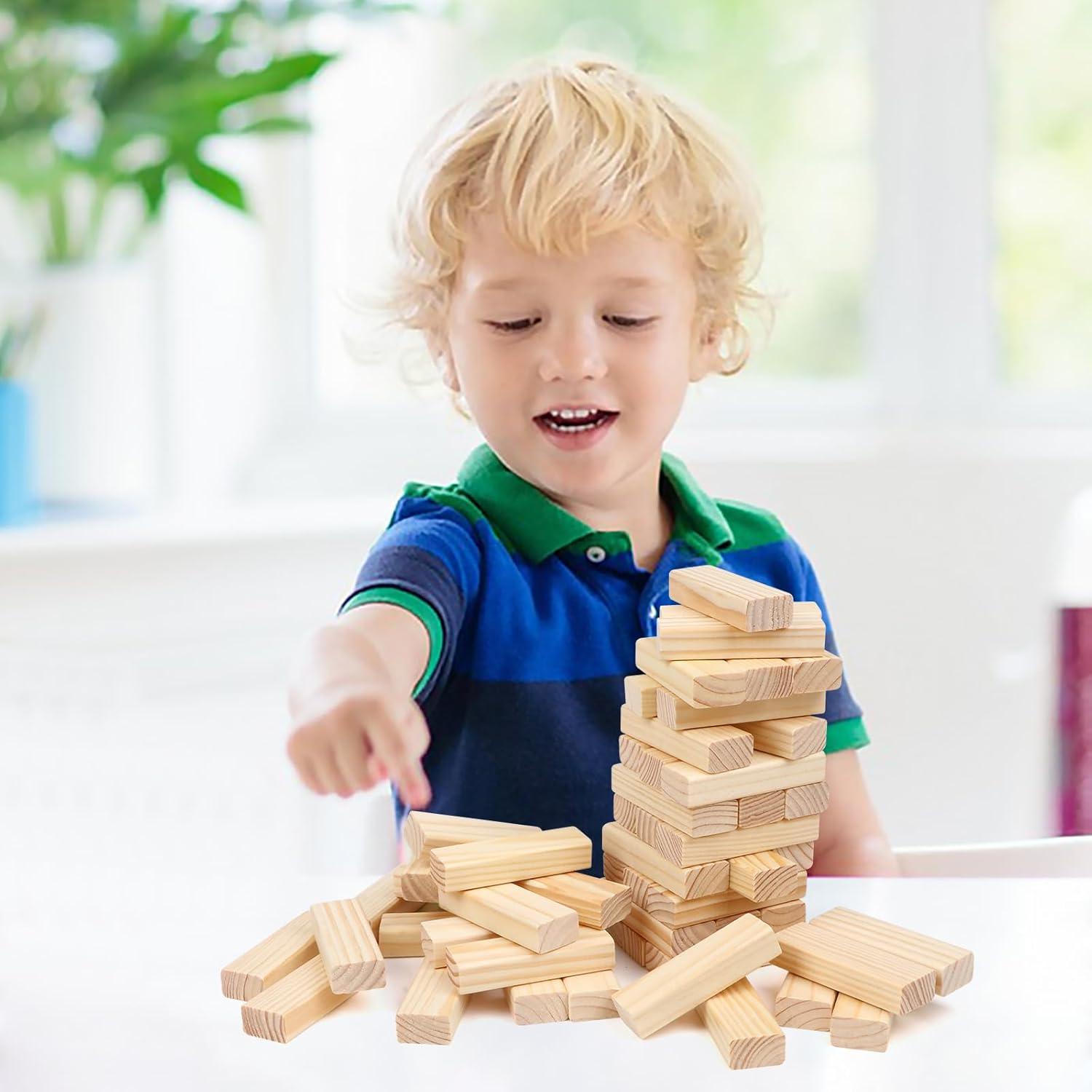 Juego de Bloques Apilables de Madera Canuan 54 Piezas