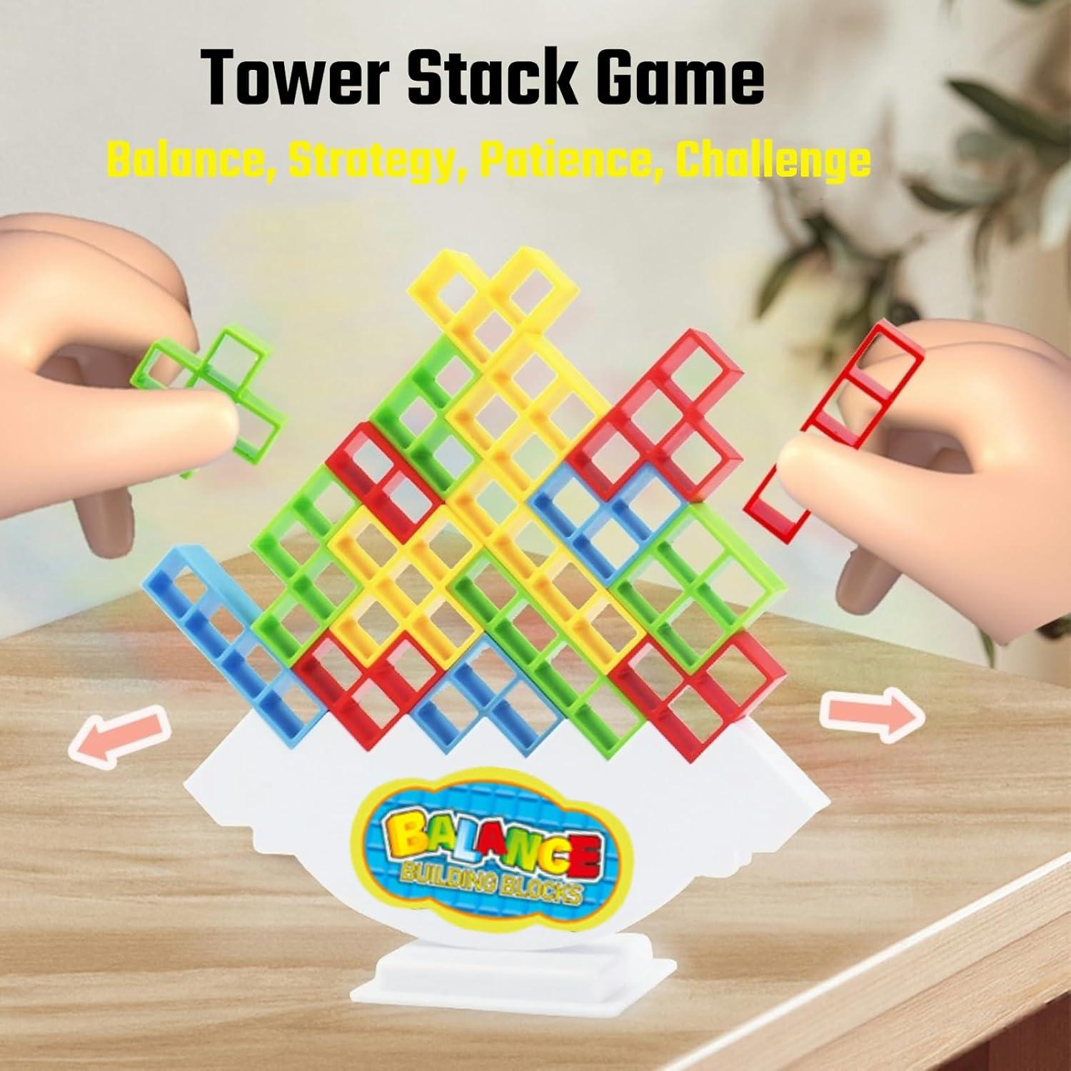 Juego de Apilamiento Tetra Tower Gdaytao - 64 Piezas Educativo