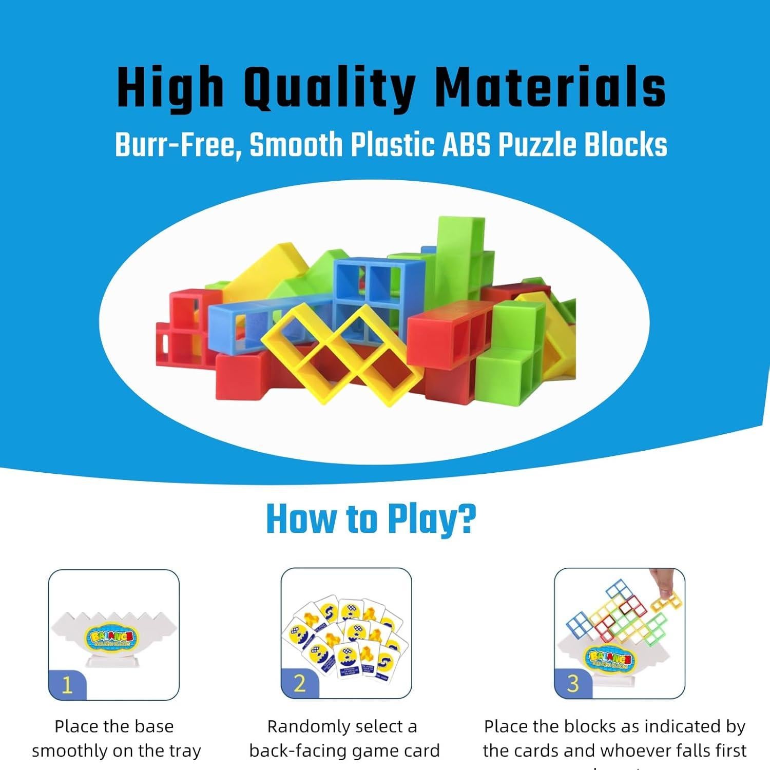 Juego de Apilamiento Tetra Tower Gdaytao - 64 Piezas Educativo