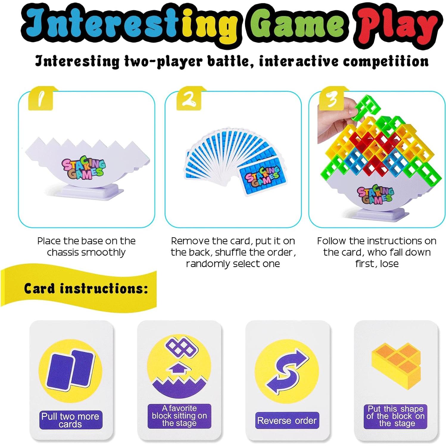 Juego de Bloques Apilables Tetra Tower 48 Piezas - CERBONNY