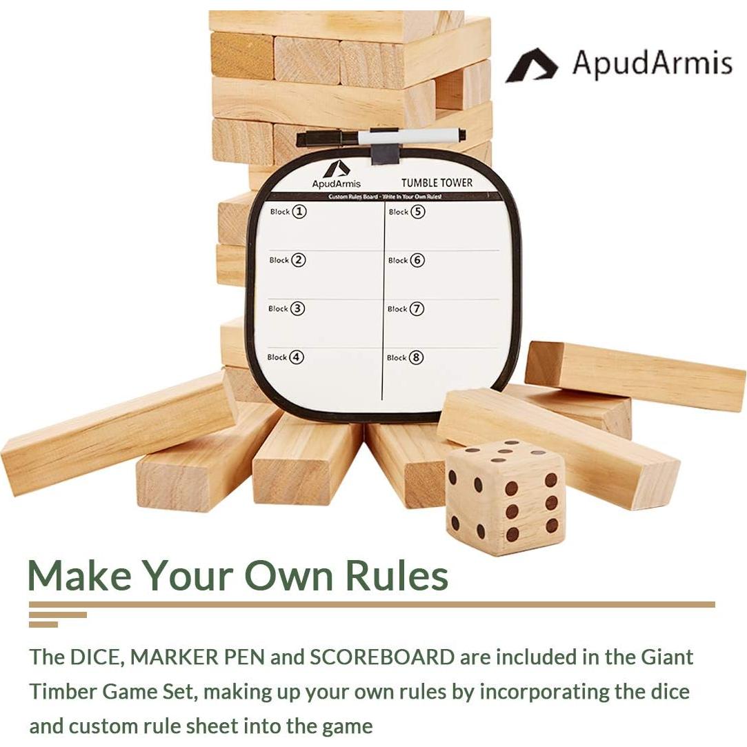Juego de Torre de Madera ApudArmis 54 Piezas 3.2FT