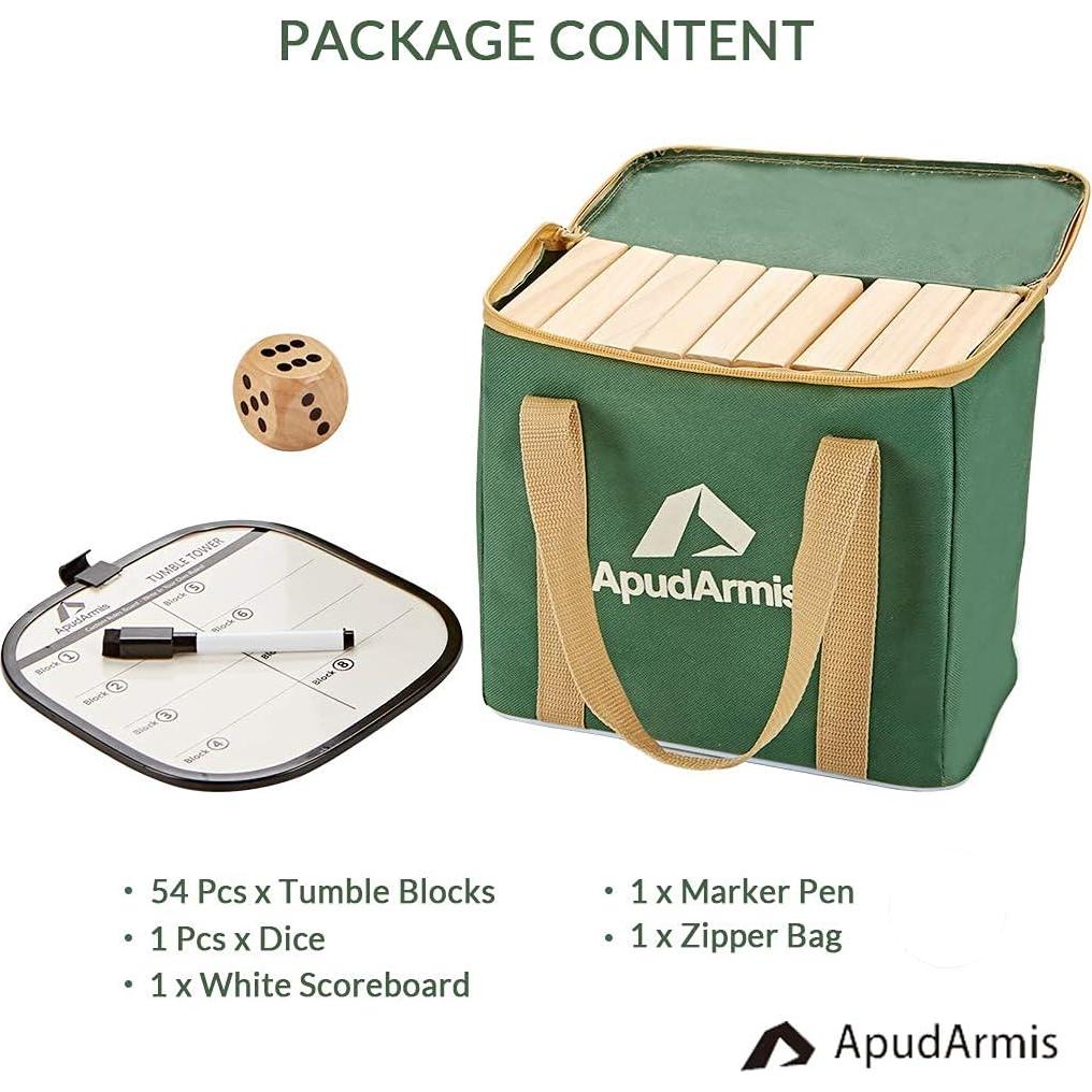 Juego de Torre de Madera ApudArmis 54 Piezas 3.2FT