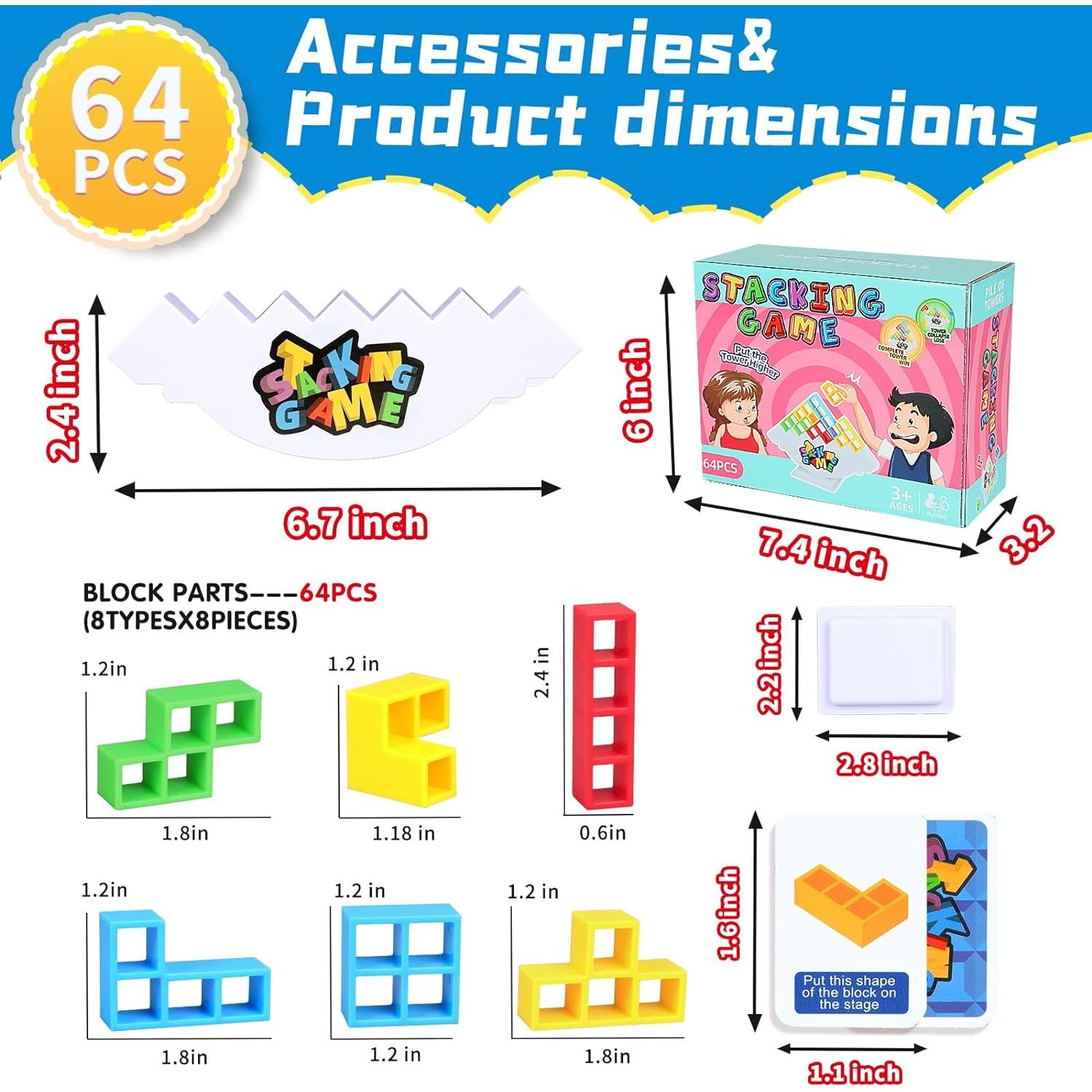 Juego de Apilamiento 64PCS BBnote - Juguete de Equilibrio