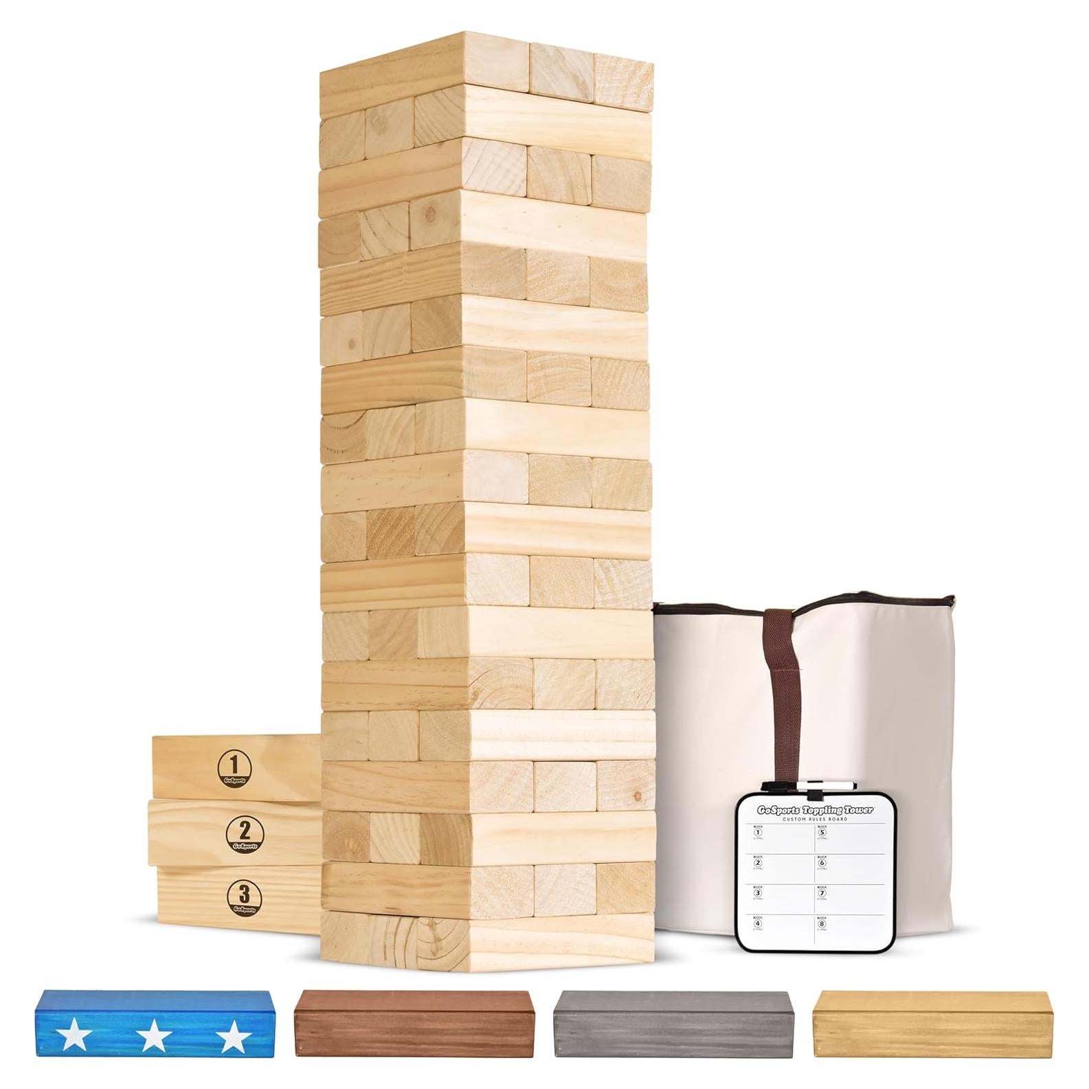 Juego de Apilamiento de Madera GoSports - Torre Gigante 1.52m