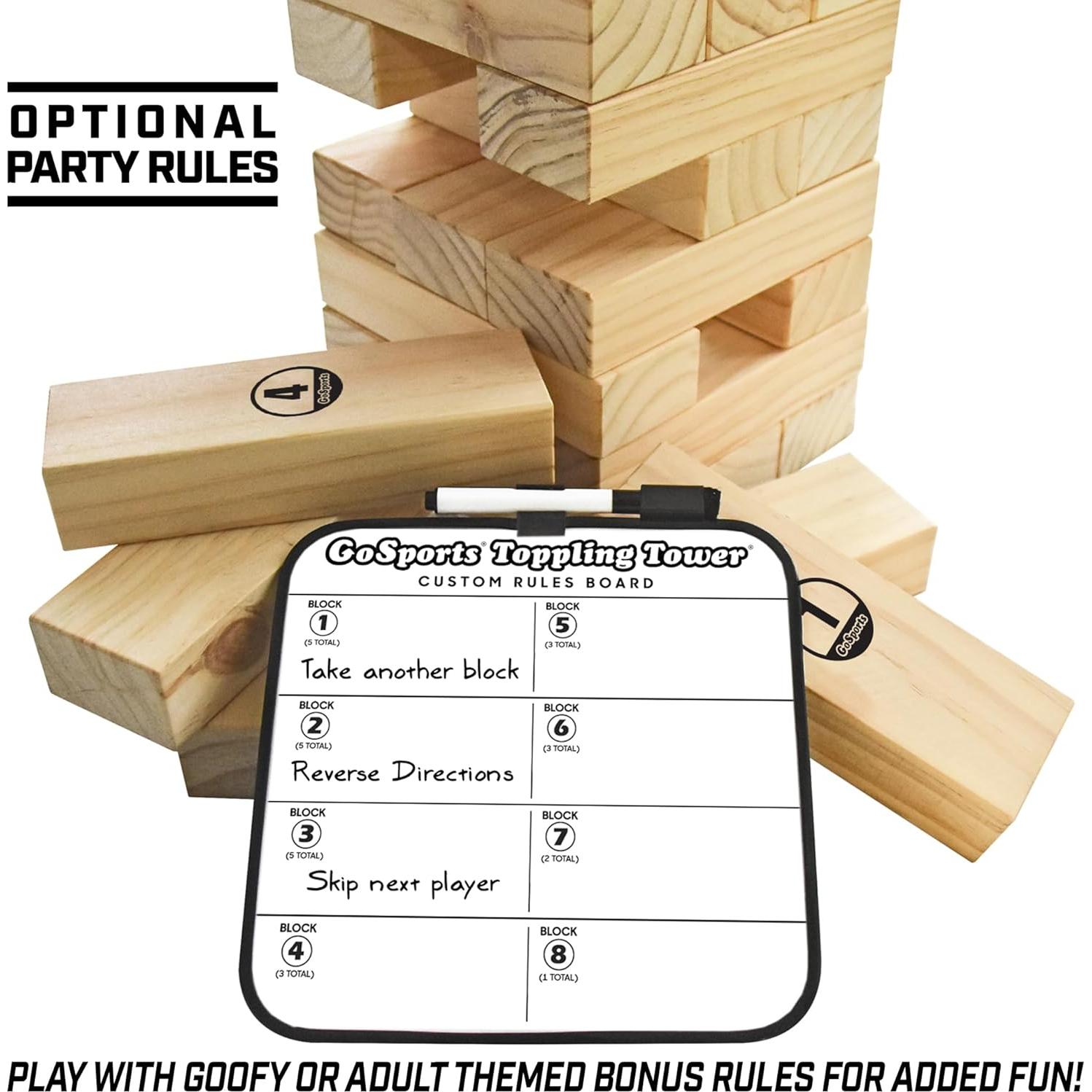 Juego de Apilamiento de Madera GoSports - Torre Gigante 1.52m