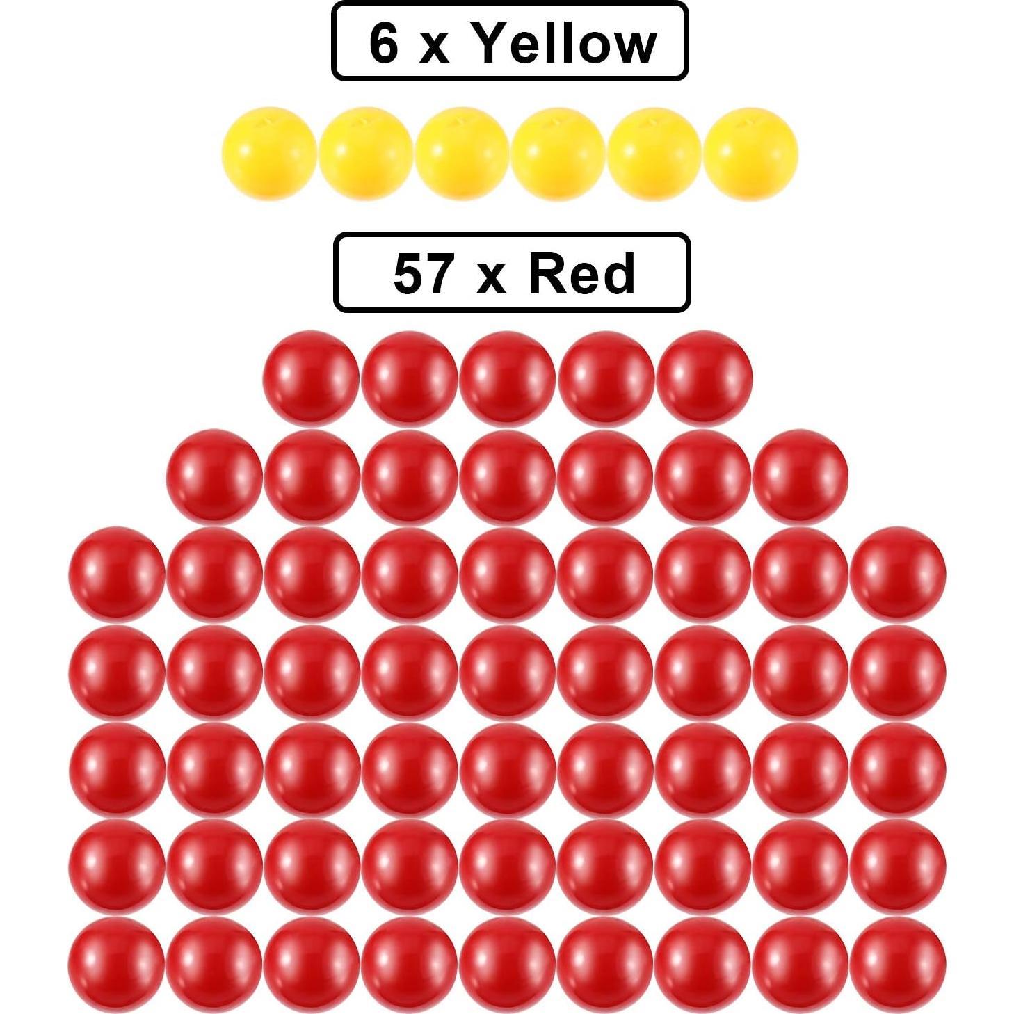 63 Piezas Canicas de Reemplazo Gejoy para Hipopótamos Hambrientos