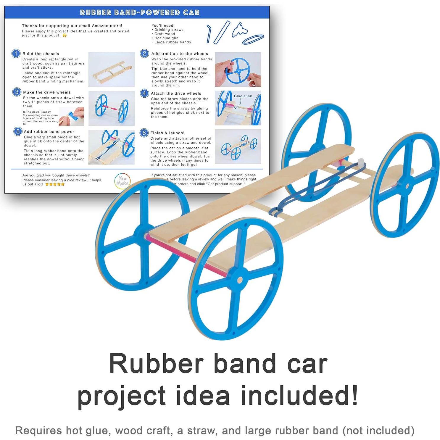 Ruedas de Plástico Grande GF para Proyectos de Juguetes 20 Piezas