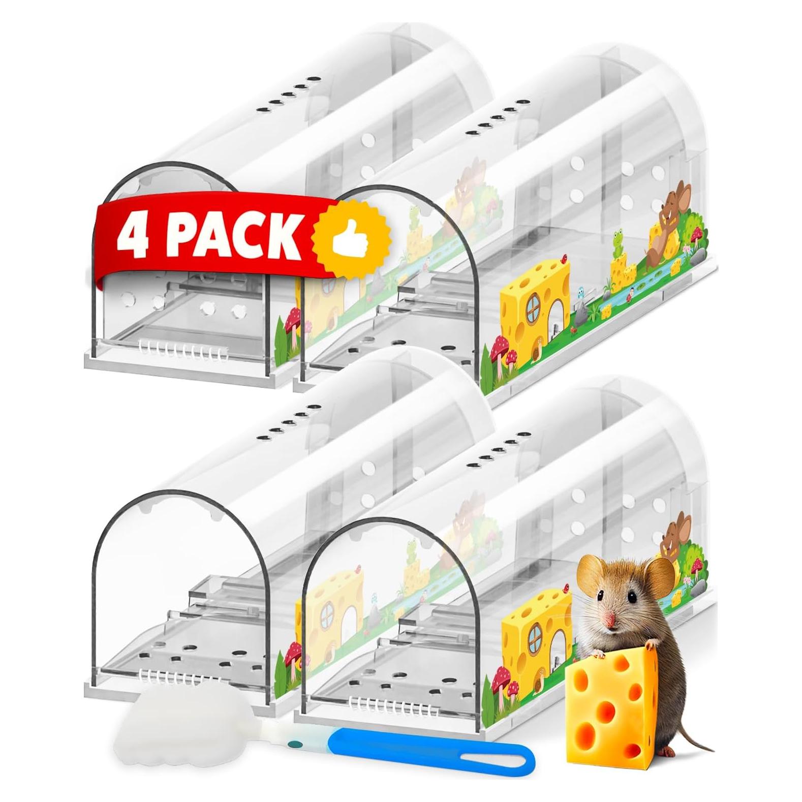 Trampas Humanas para Ratones Motel Mouse - 4 Unidades Reutilizables