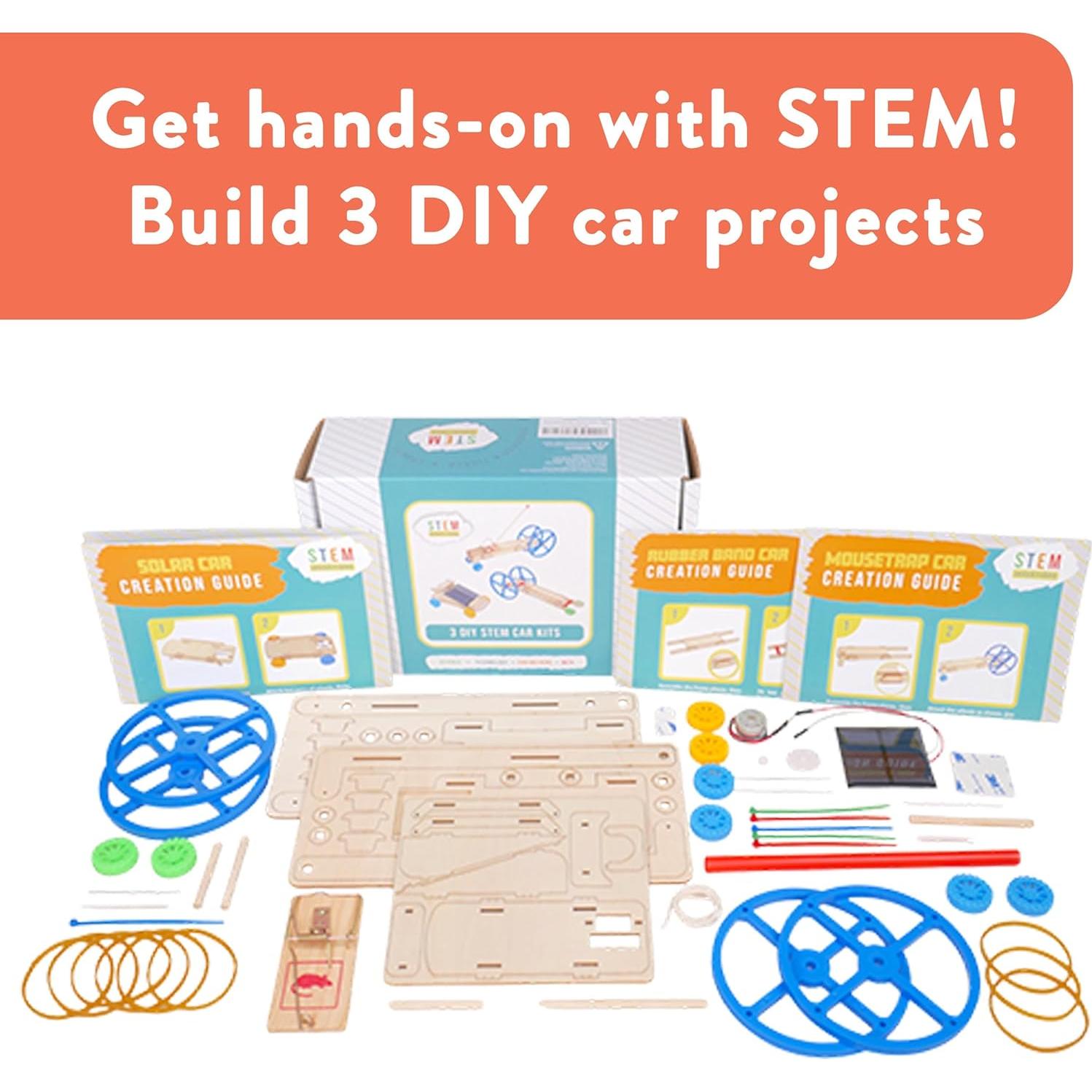 Kit STEM 3 en 1 Genius Factory - Proyectos de Coche Solar y Más