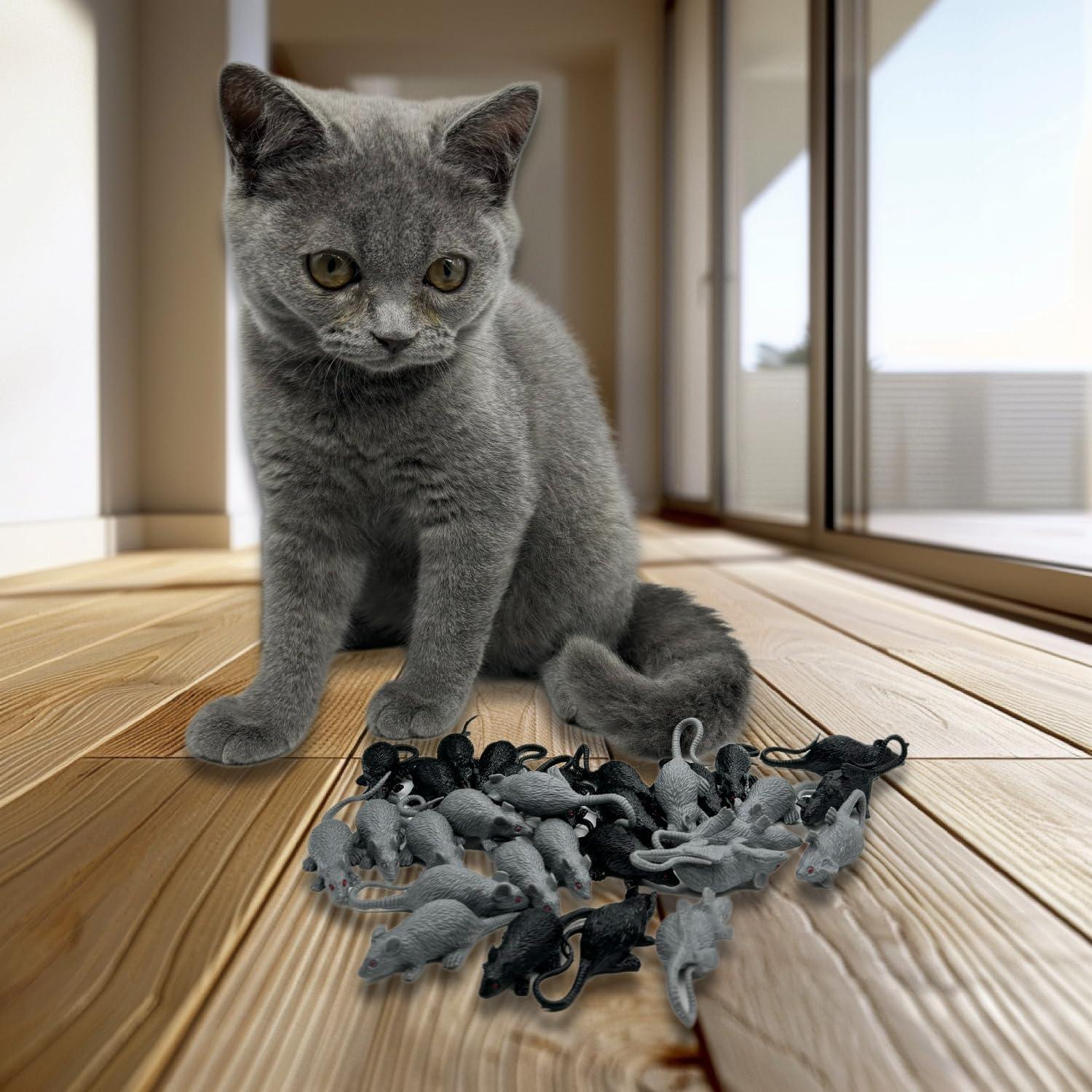 30 Figuritas de Ratón Realista Fun Central - Juguete de Broma