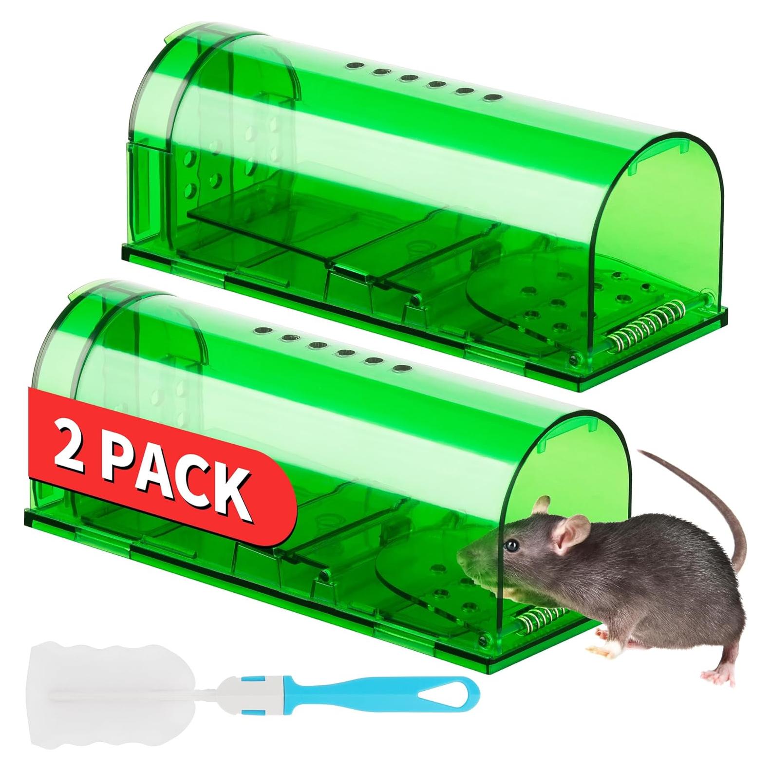 Trampas Humanas para Ratones LULUCATCH 2 Unidades Verde