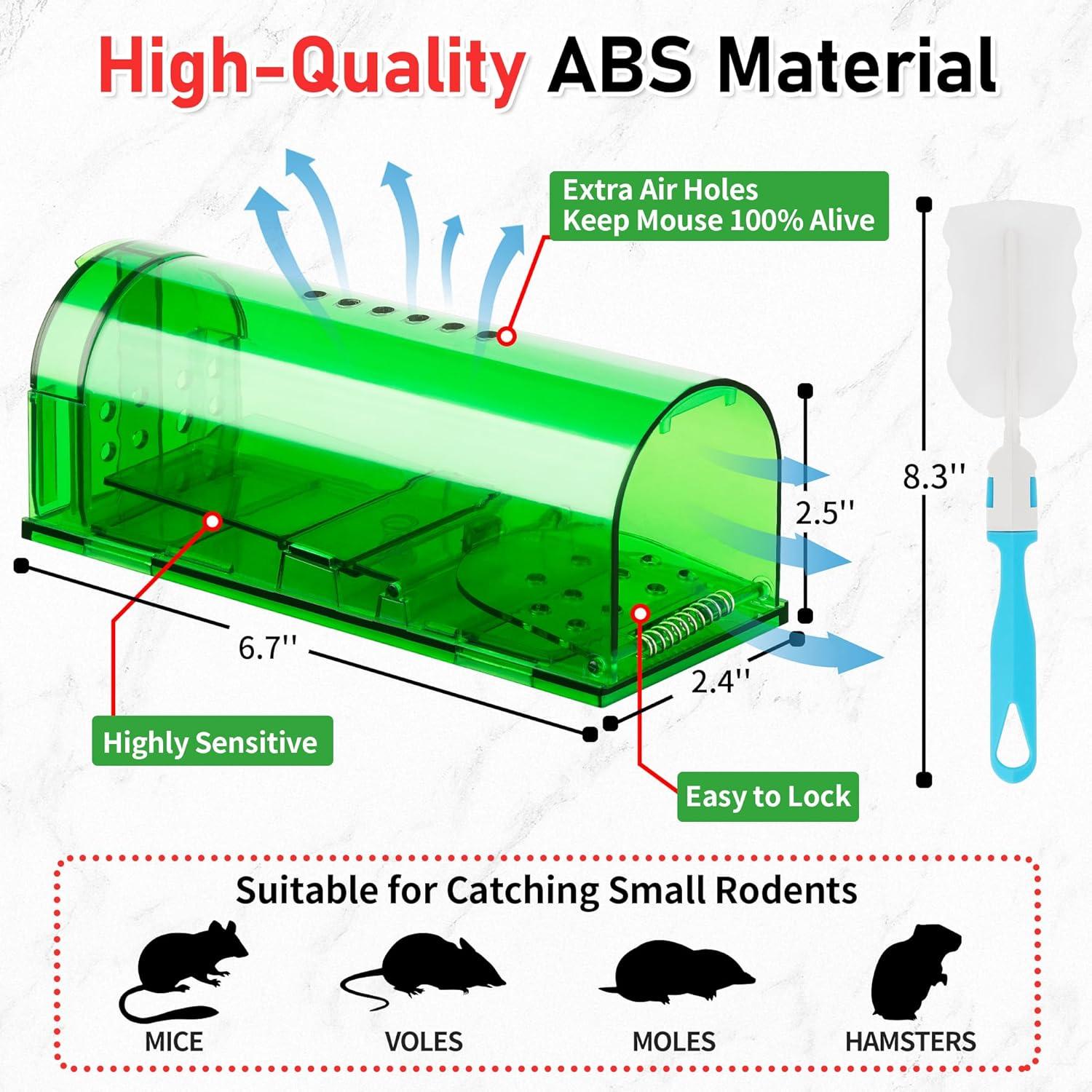 Trampas Humanas para Ratones LULUCATCH 2 Unidades Verde