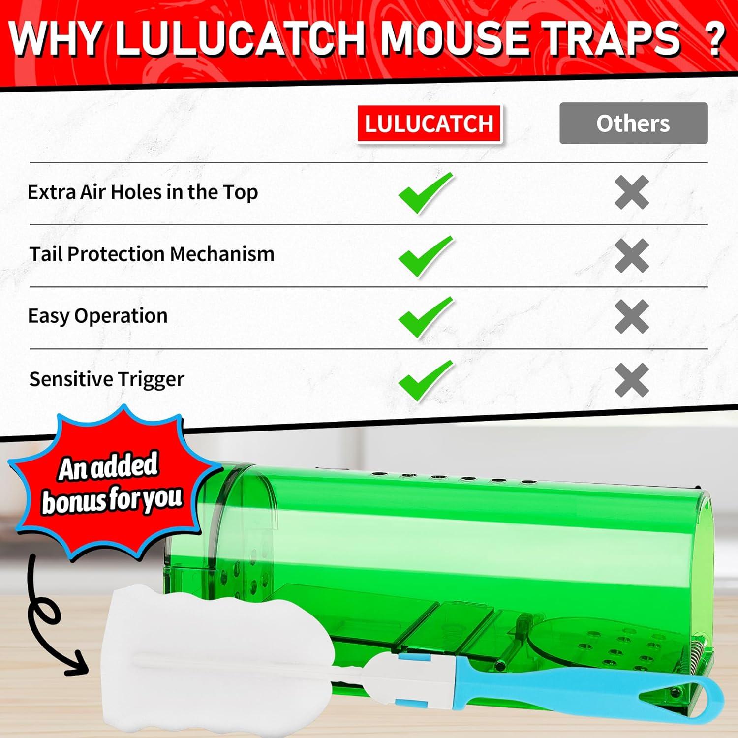 Trampas Humanas para Ratones LULUCATCH 2 Unidades Verde