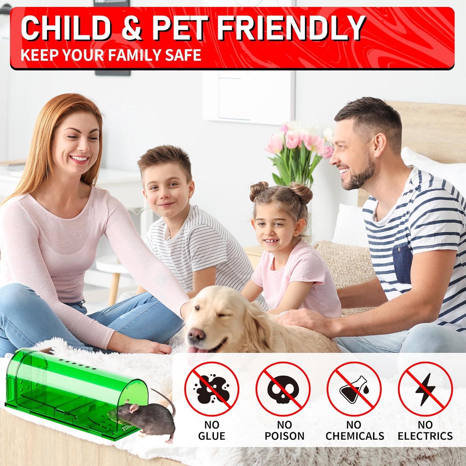 Trampas Humanas para Ratones LULUCATCH 2 Unidades Verde