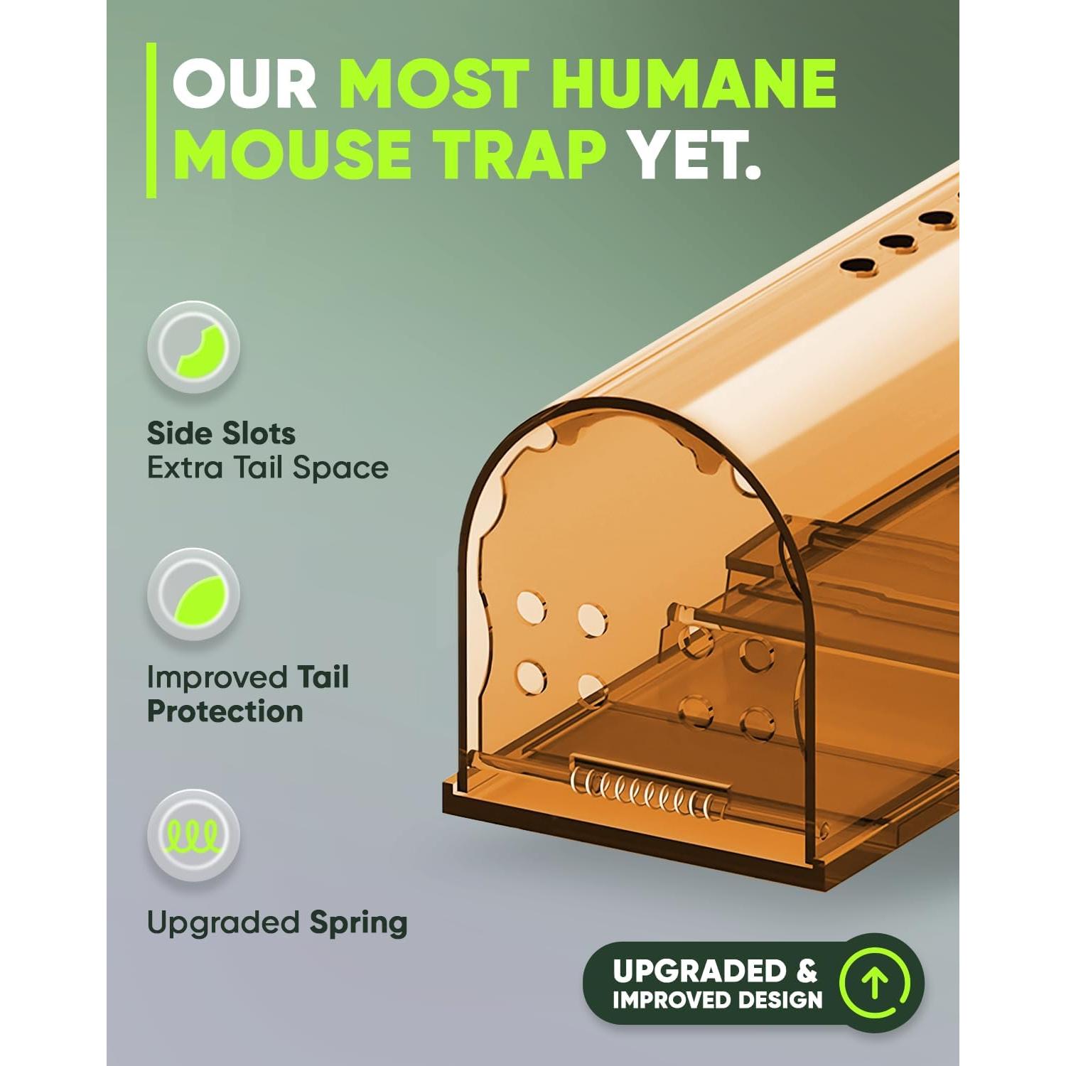 Trampas Humanas para Ratones Motel Mouse 4 Paquete Reutilizables